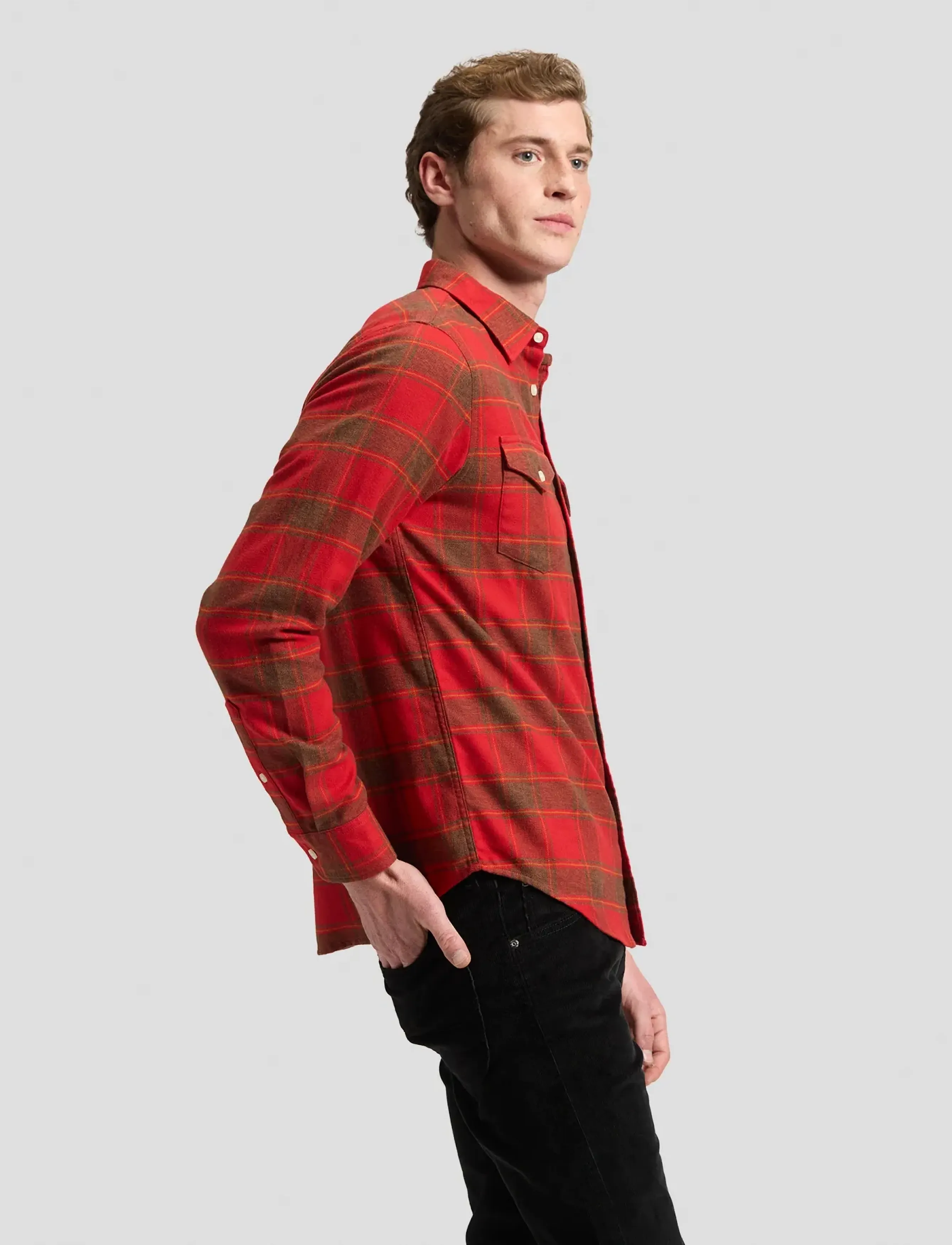Lee Jeans - REGULAR SHIRT - fødselsdagsgaver - autumn red - 4