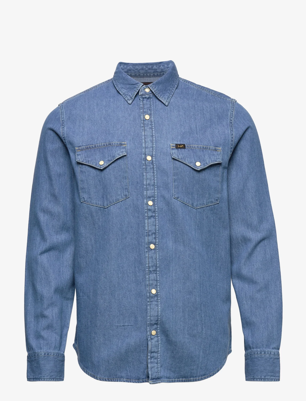Lee Jeans - REGULAR SHIRT - koszule w kratkę - washed blue - 0