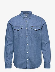 Lee Jeans - REGULAR SHIRT - geruite overhemden - washed blue - 0