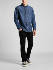 Lee Jeans - RIDER - kitsad teksad - clean black - 4