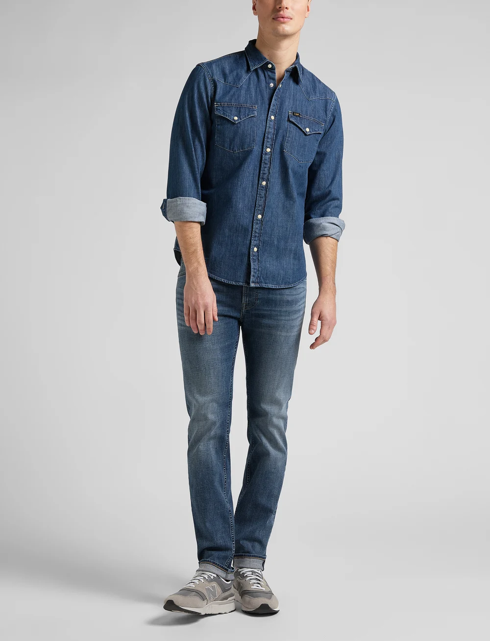 Lee Jeans - RIDER - slim jeans - dk visual cody - 4