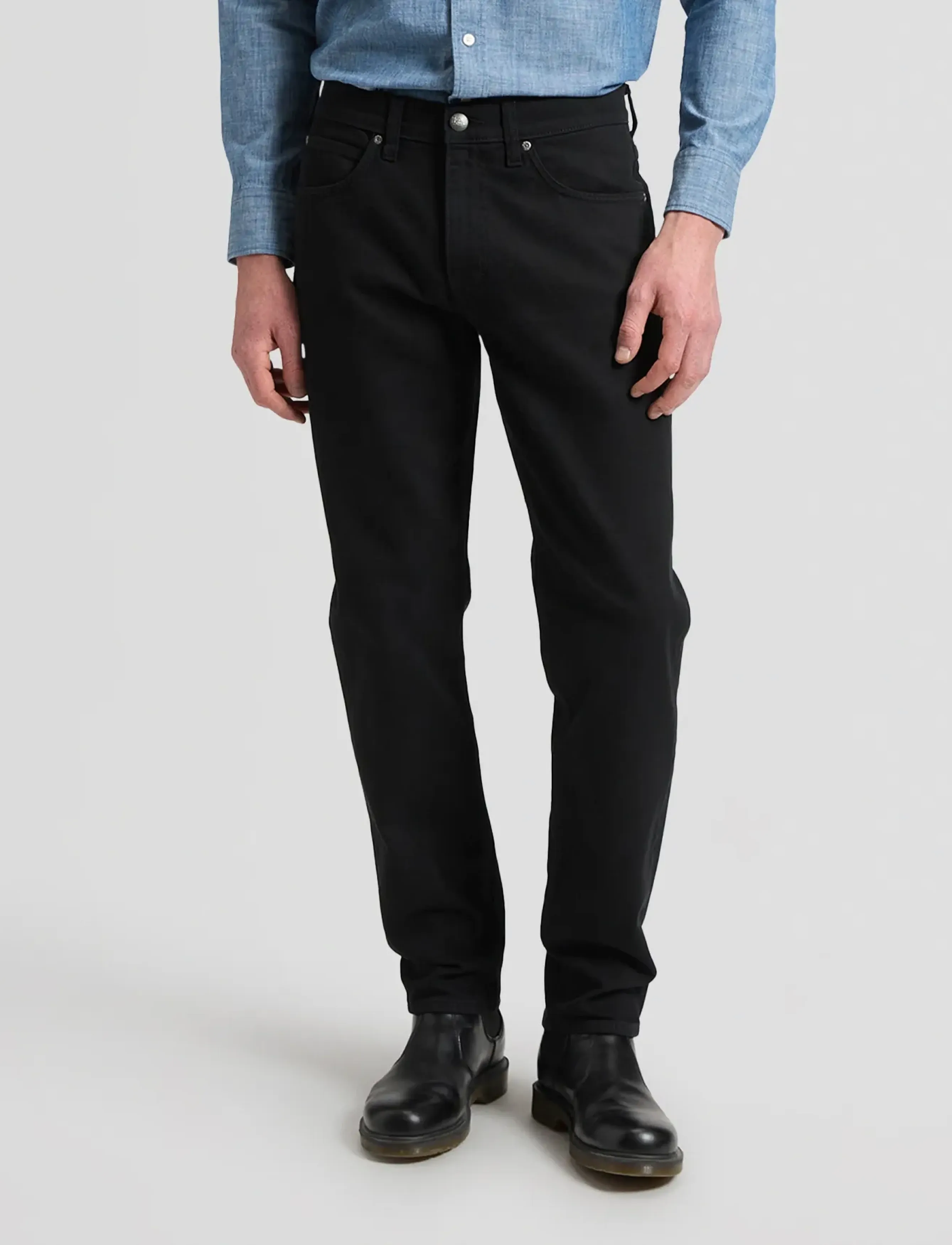 Lee Jeans David, Herren, Straight Jeans, Schwarz, Gr.32 x 32