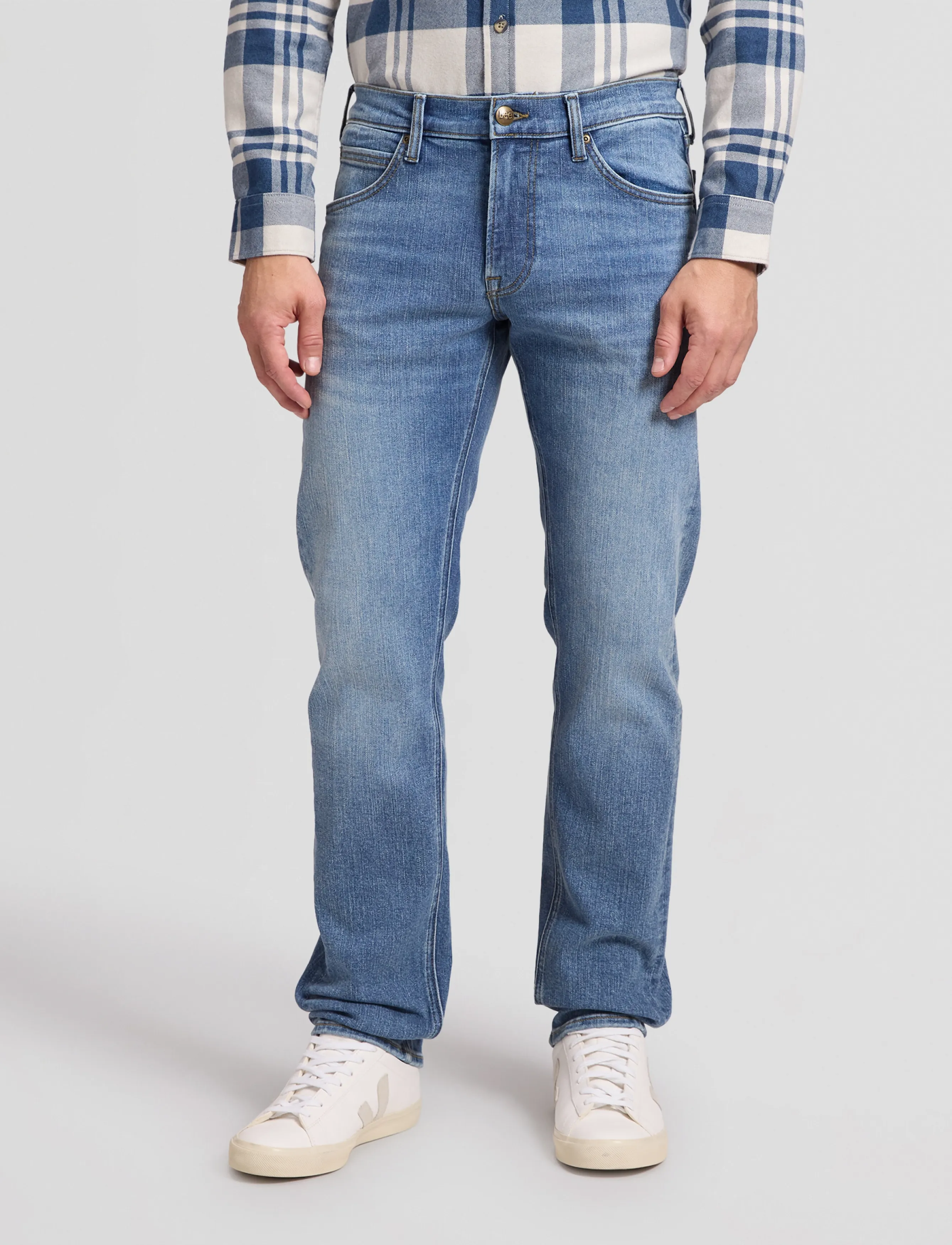 Lee Jeans Daren, Mænd, Straight Leg Jeans, Blå, Str: 34 x 32