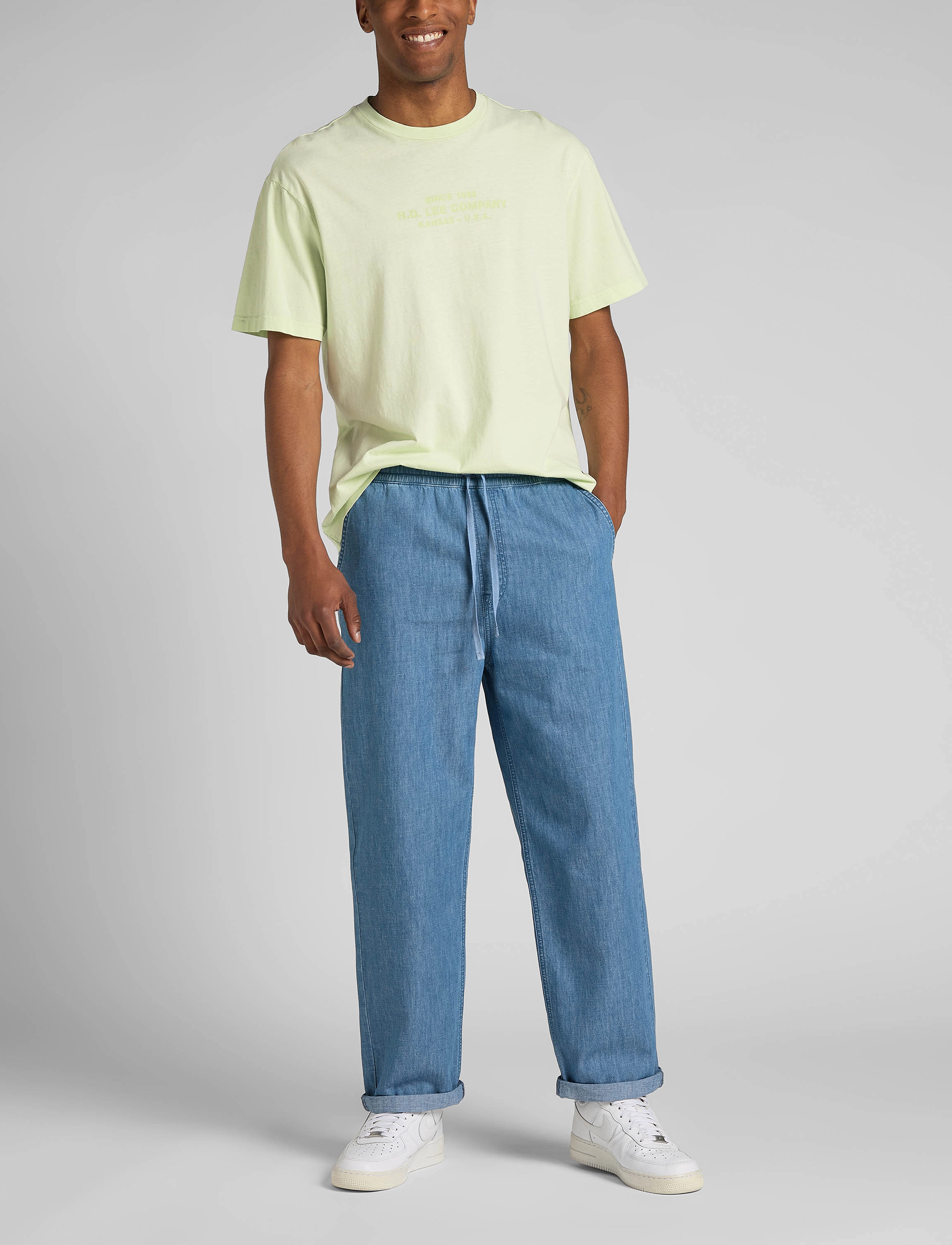 Lee Jeans - DRAWSTRING PANT - light wash - 4