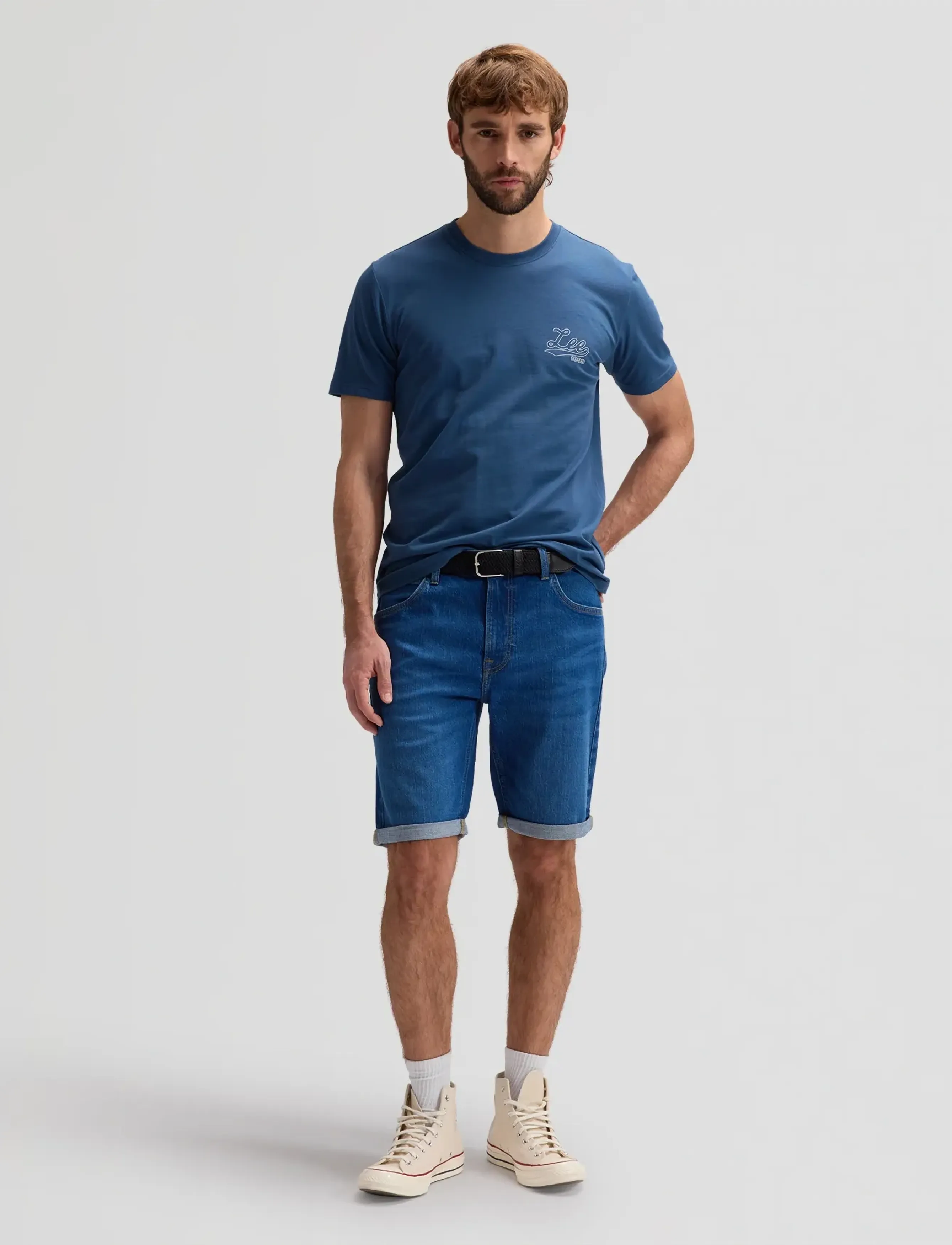 Lee Jeans - 5 POCKET SHORT - mehed - mid ocean - 3