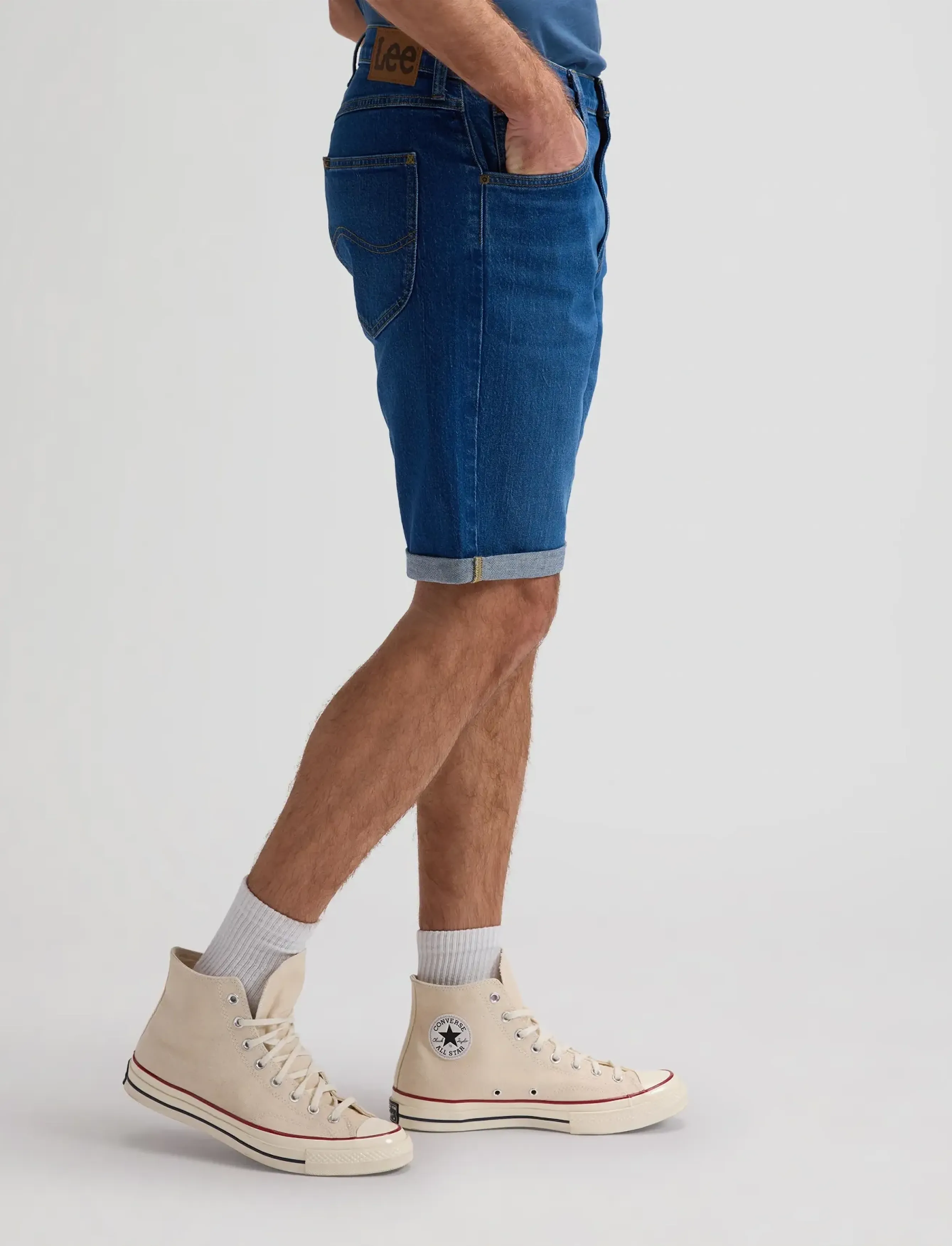 Lee Jeans - 5 POCKET SHORT - mehed - mid ocean - 4