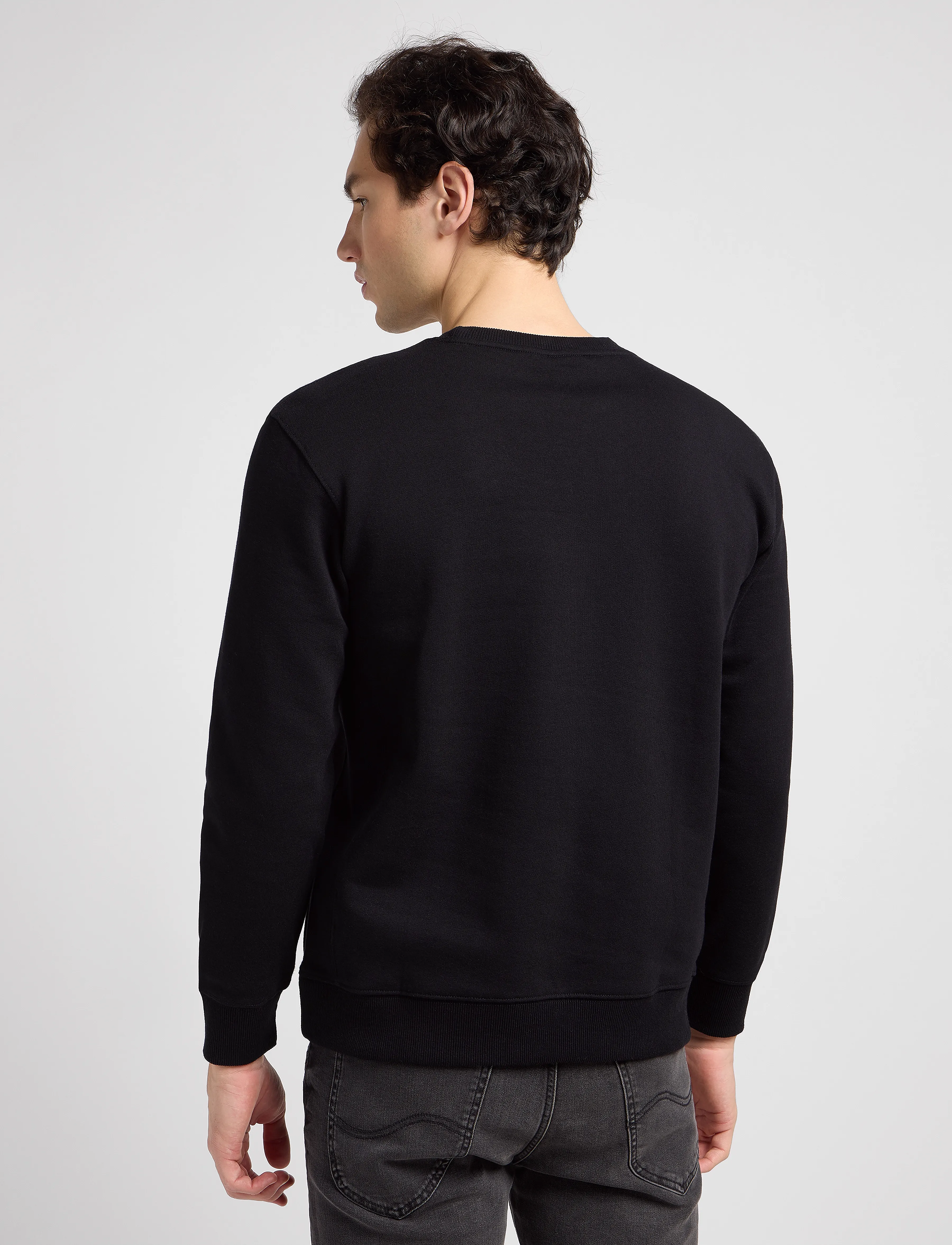 Lee Jeans - PLAIN CREW SWS - džemperiai - black - 3