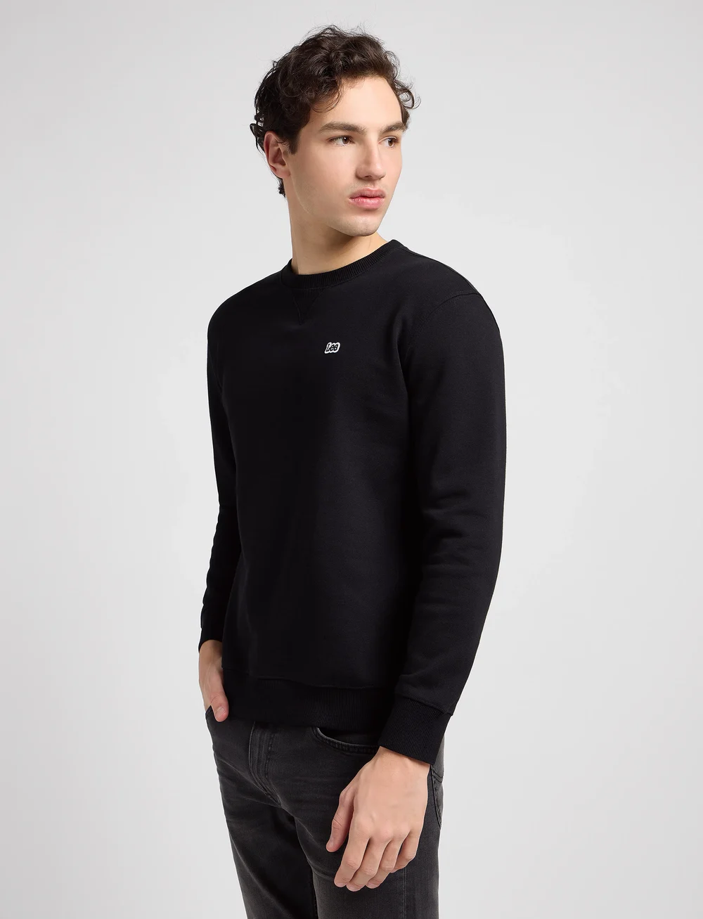 Lee Jeans - PLAIN CREW SWS - collegepaidat - black - 5