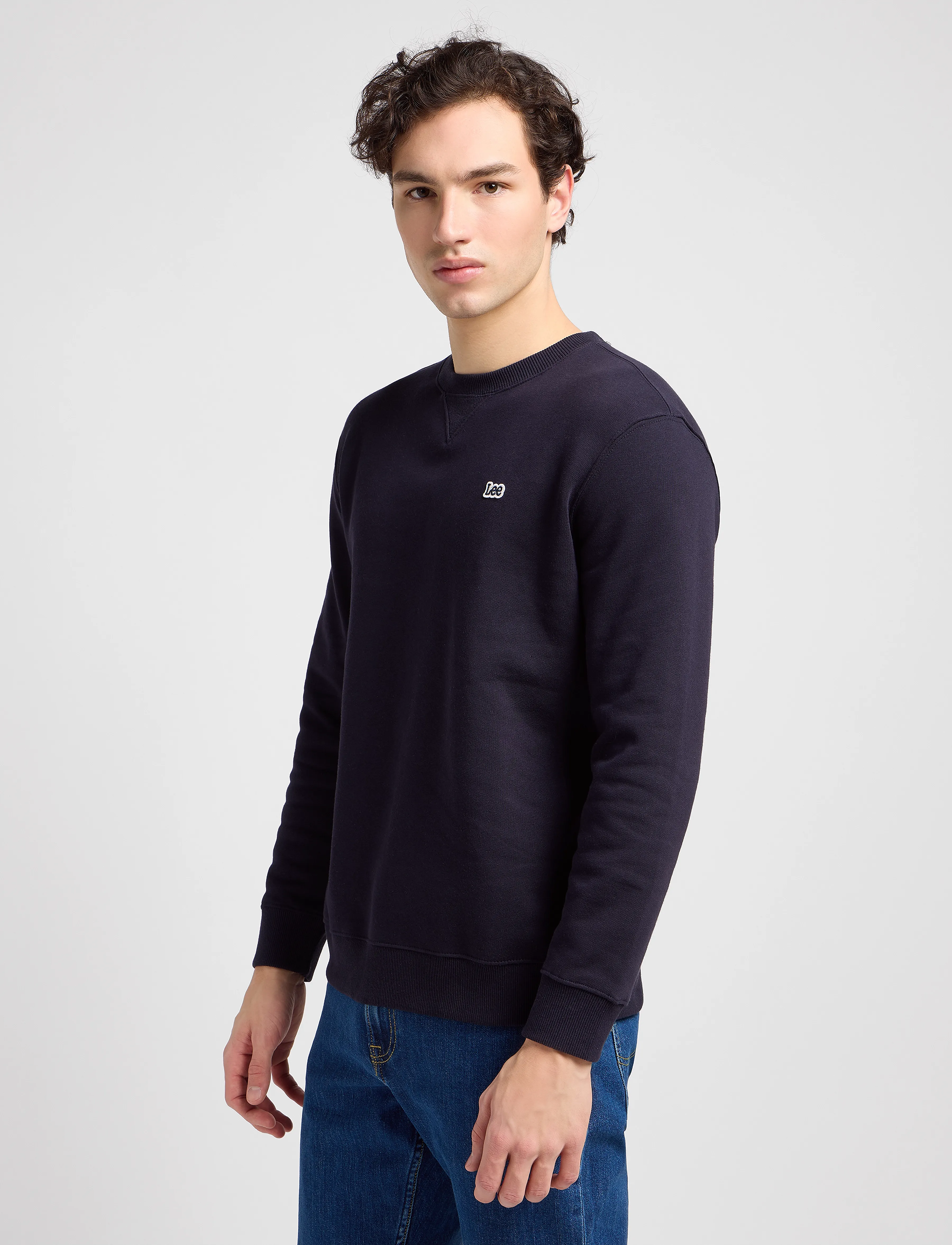 Lee Jeans - PLAIN CREW SWS - bluzy - midnight navy - 5