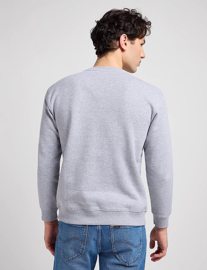 Lee Jeans - PLAIN CREW SWS - sweatshirts - grey mele - 3