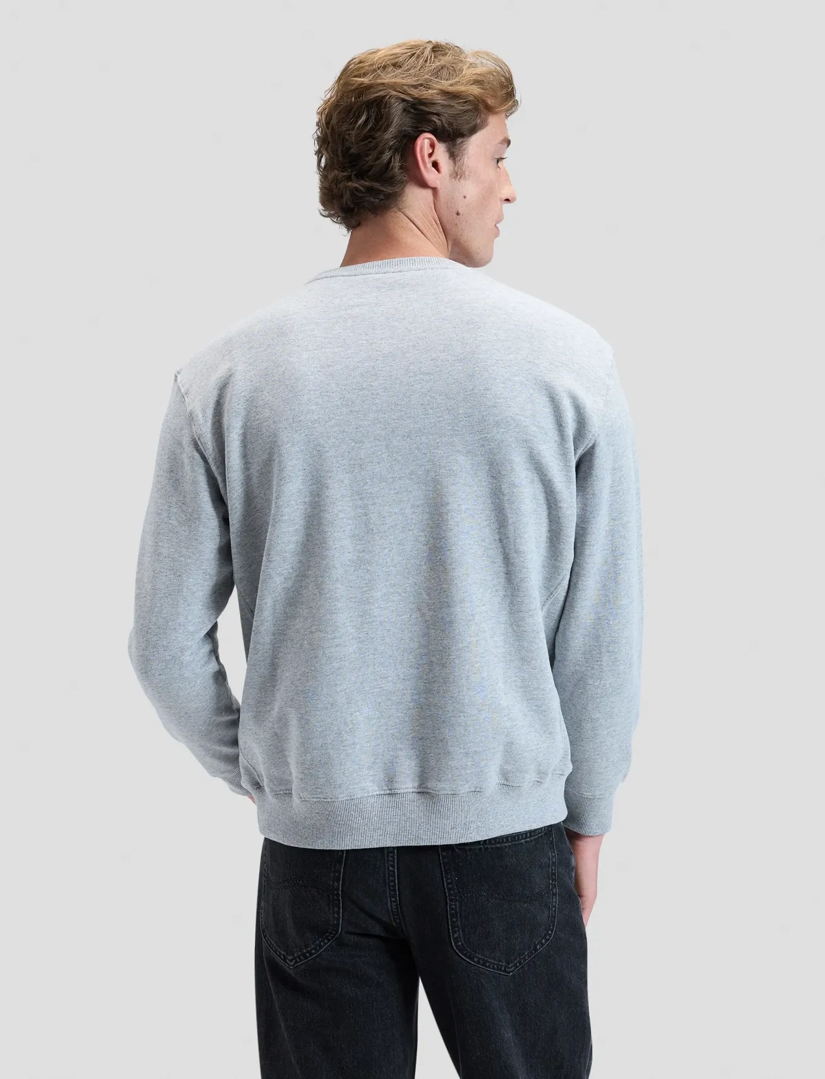 Lee Jeans - PLAIN CREW SWS - sweatshirts - grey mele - 3