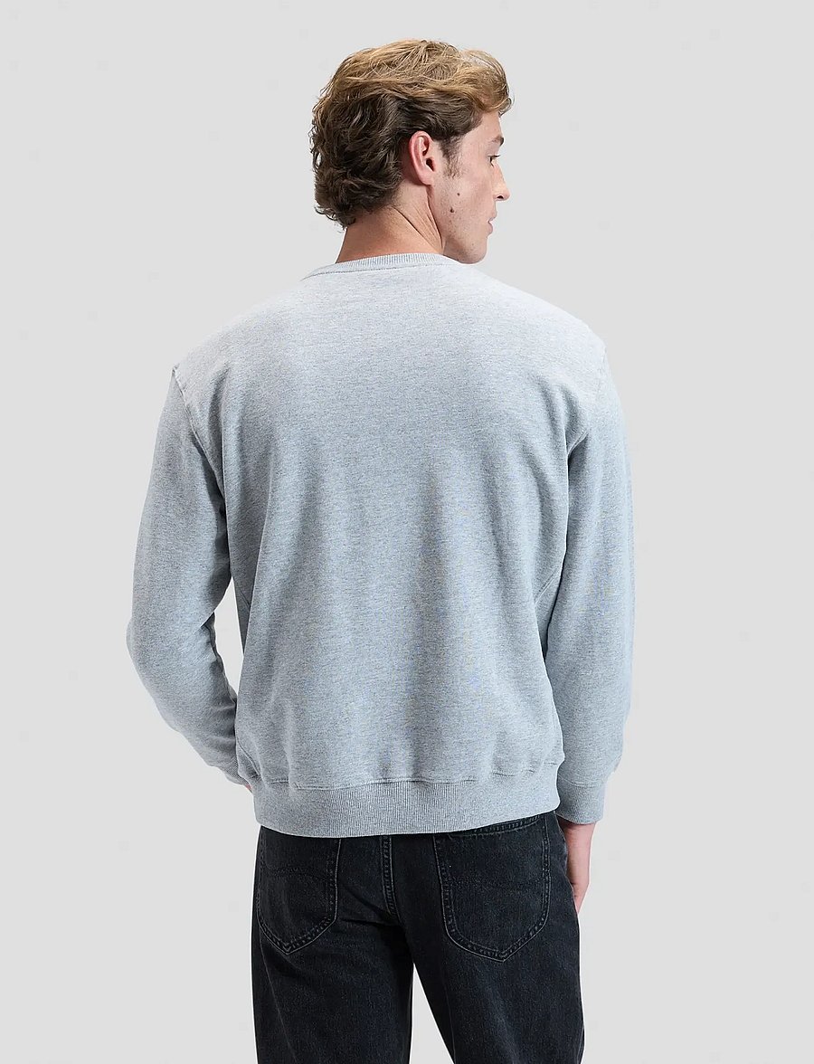 Lee Jeans - PLAIN CREW SWS - sweatshirts - grey mele - 3