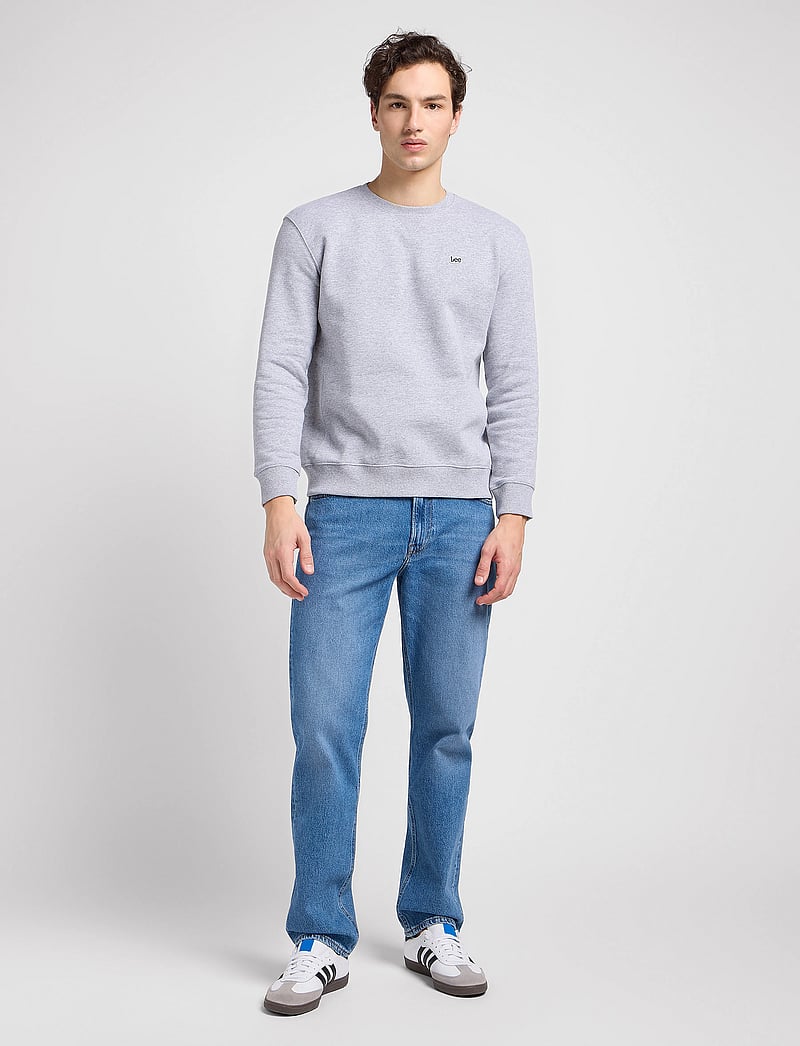Lee Jeans - PLAIN CREW SWS - sweatshirts - grey mele - 4