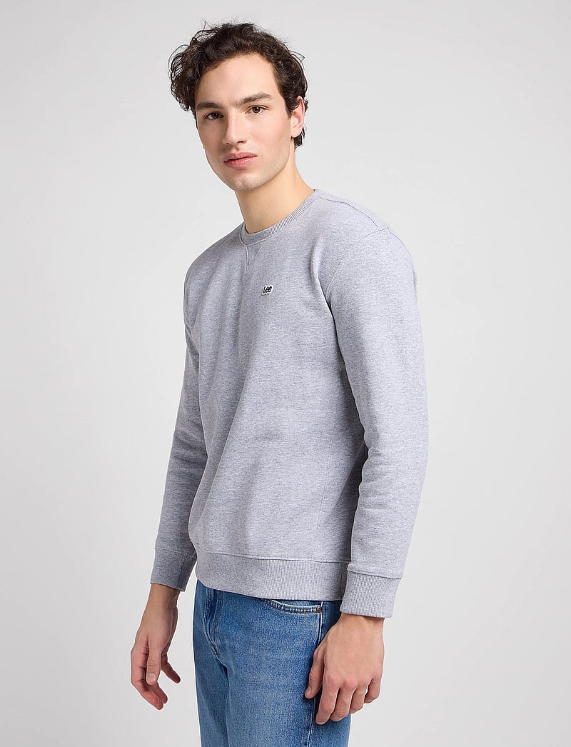 Lee Jeans - PLAIN CREW SWS - sweatshirts - grey mele - 5