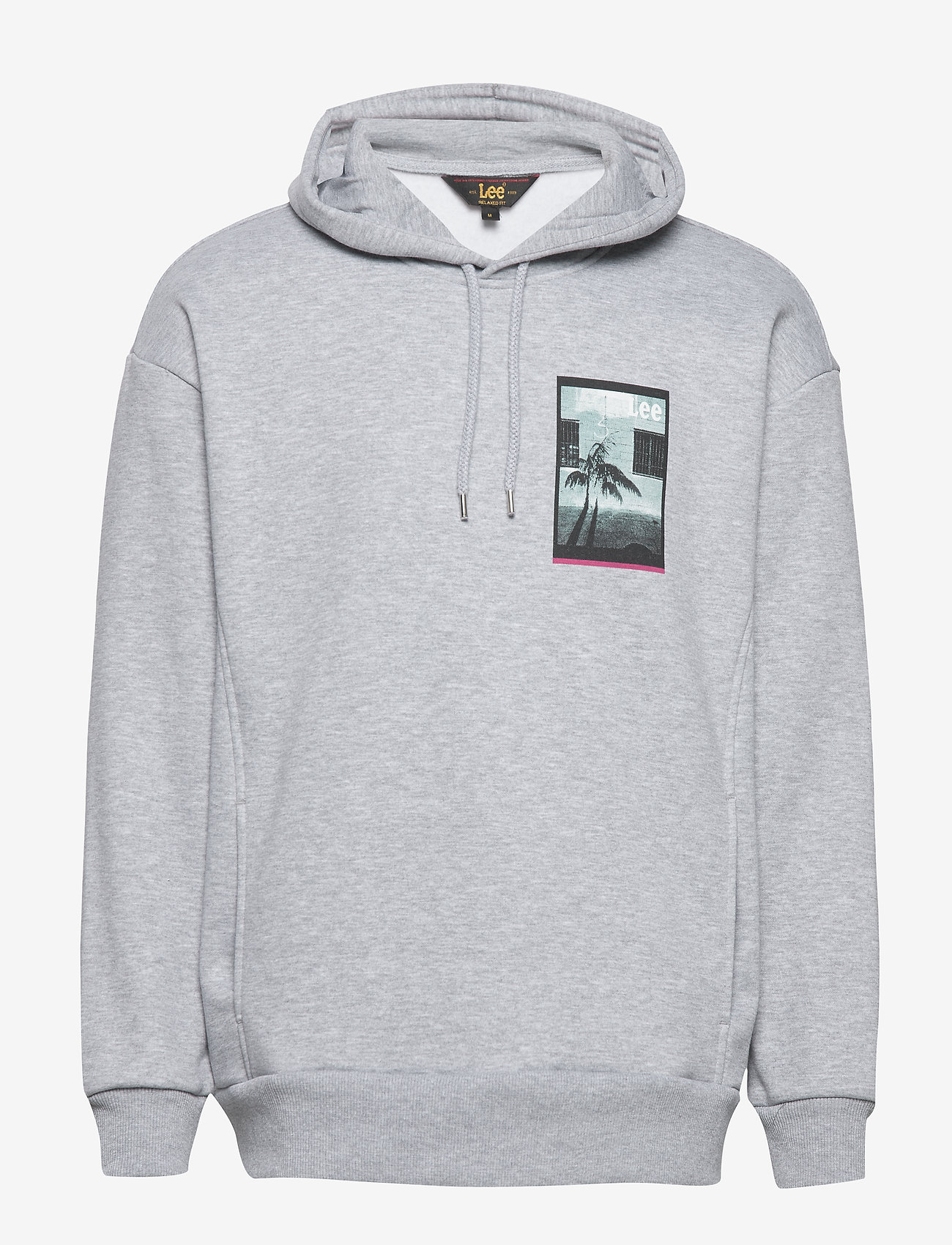Lee Jeans - GRAPHIC RELAXED HOOD - grey mele - 0
