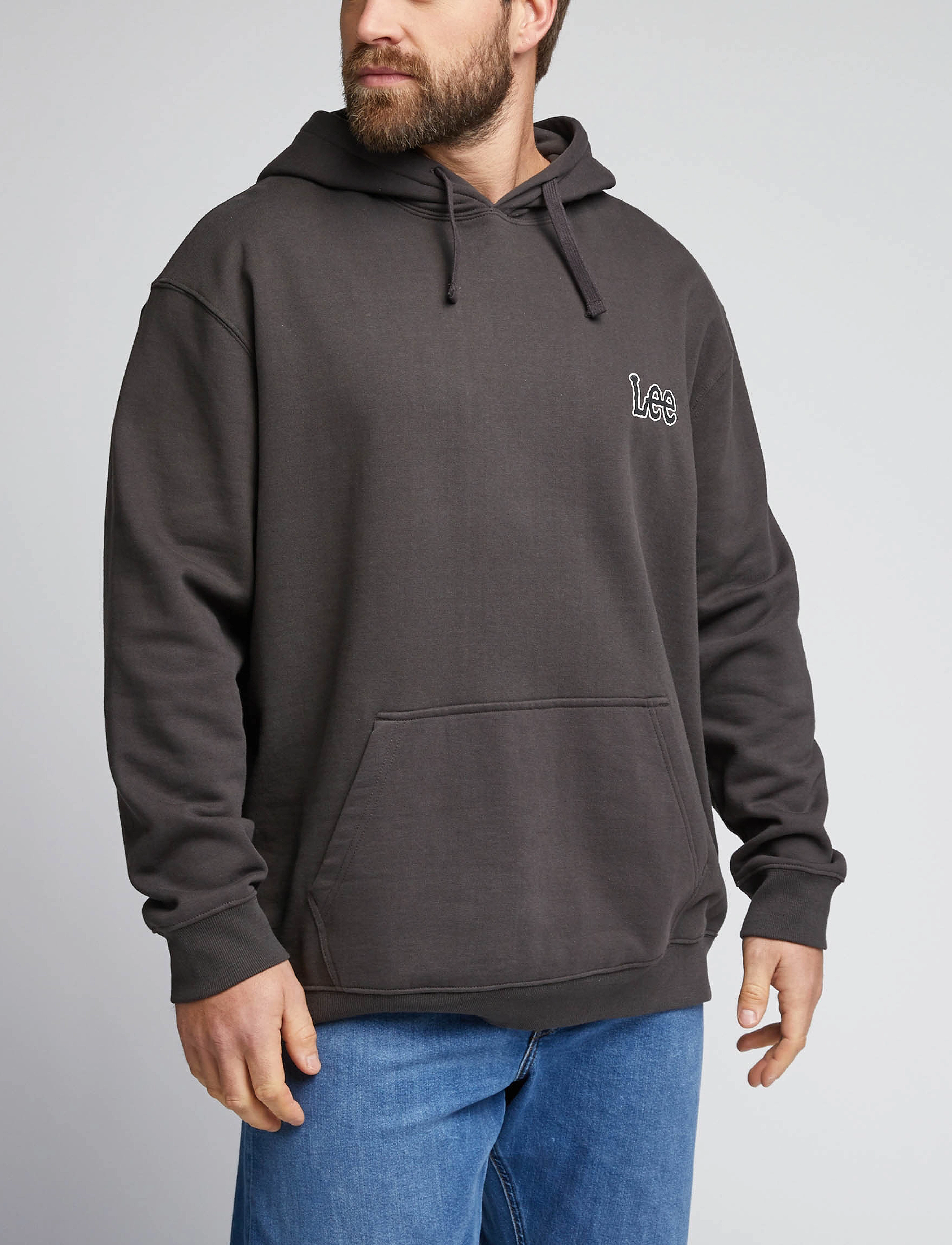 Lee Jeans - SEASONAL LOGO HOODIE - washed black - 2