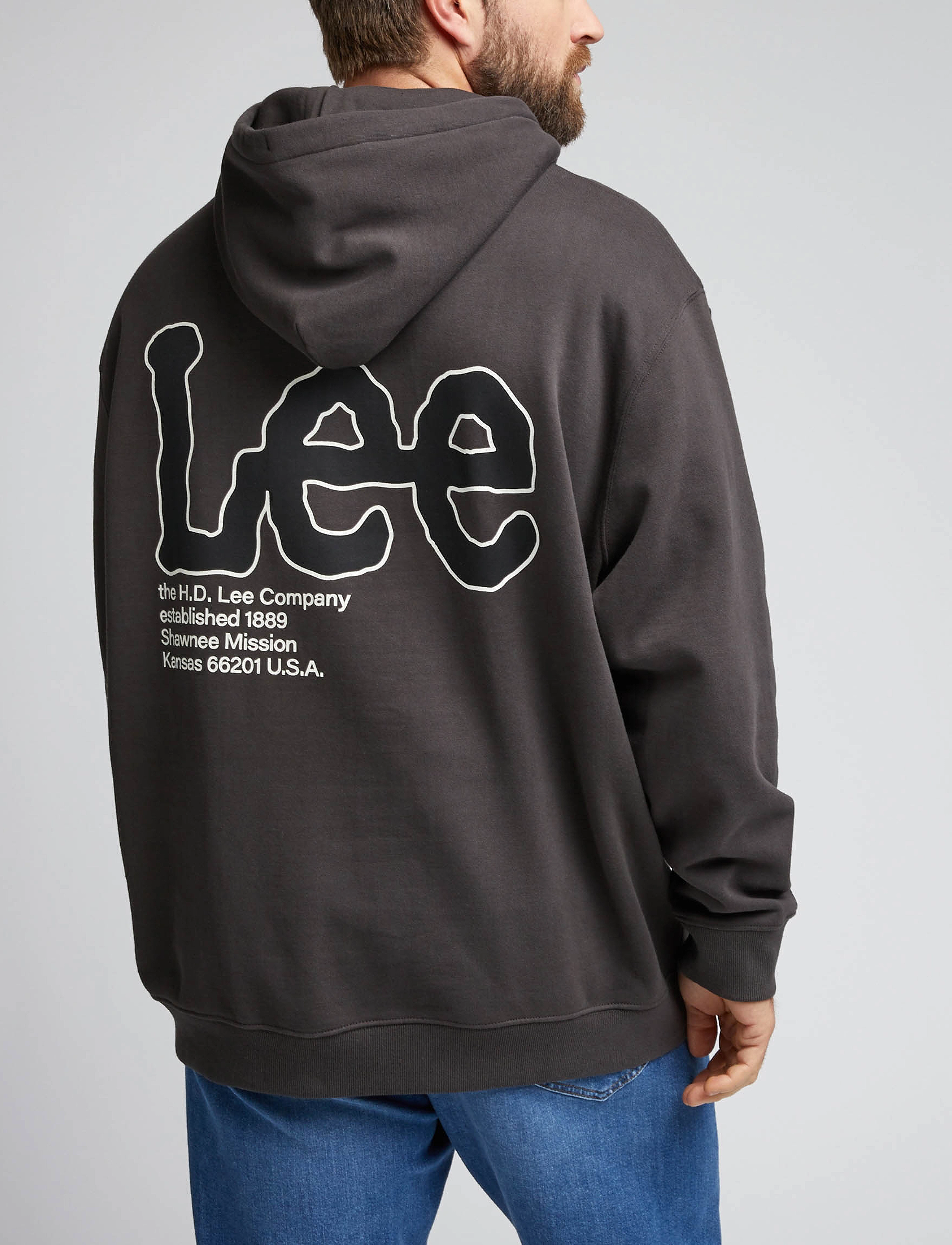 Lee Jeans - SEASONAL LOGO HOODIE - washed black - 3