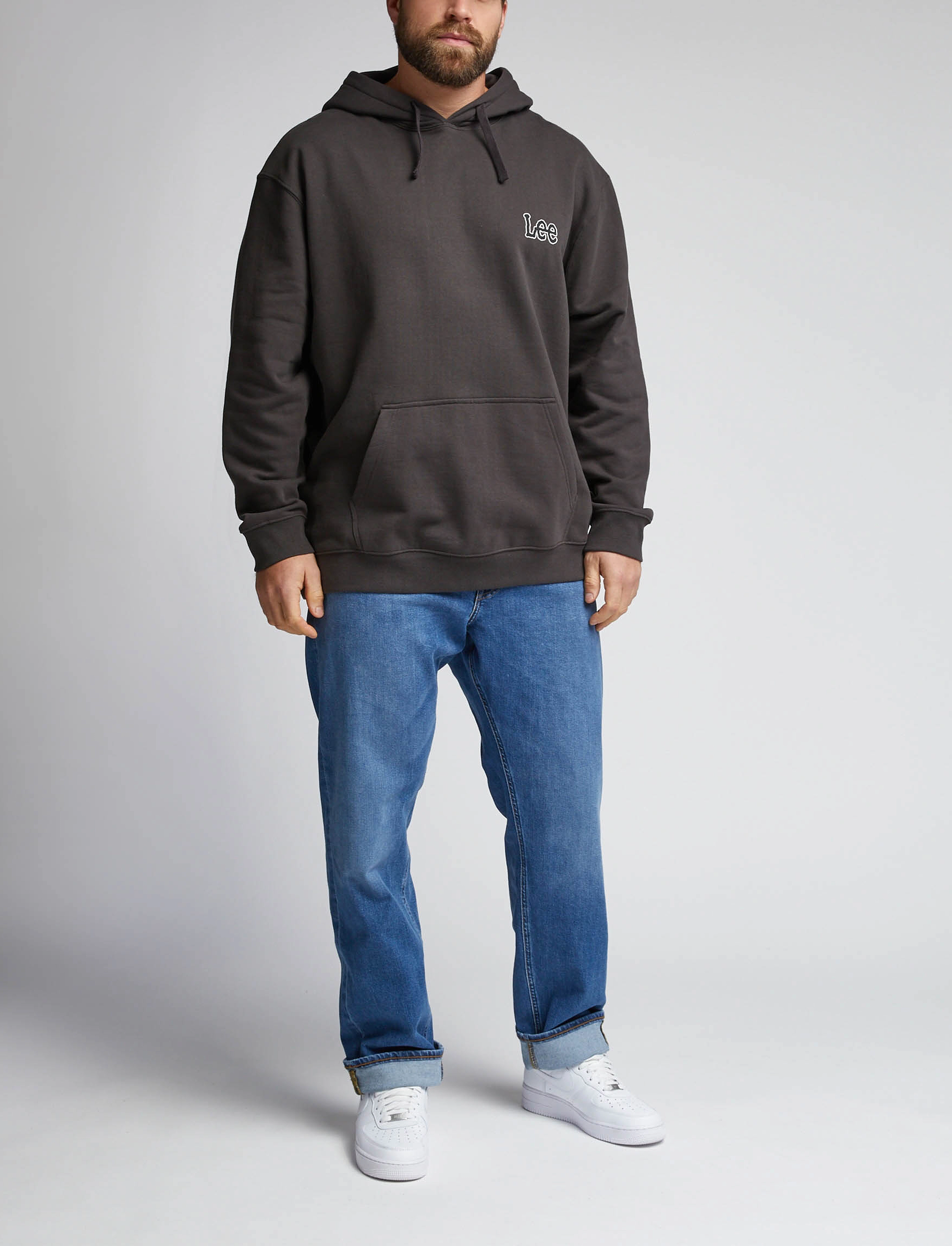Lee Jeans - SEASONAL LOGO HOODIE - washed black - 4