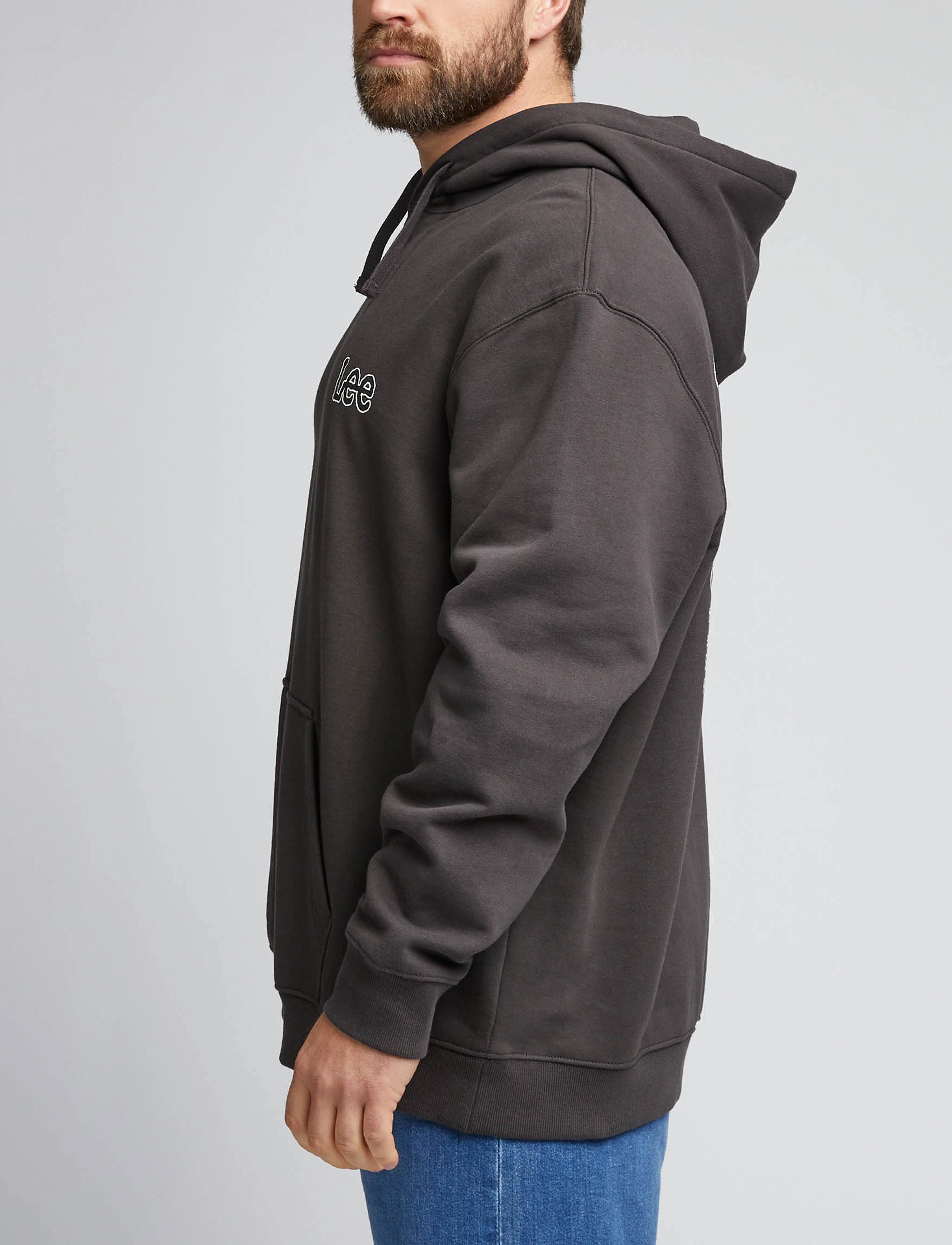 Lee Jeans - SEASONAL LOGO HOODIE - washed black - 5