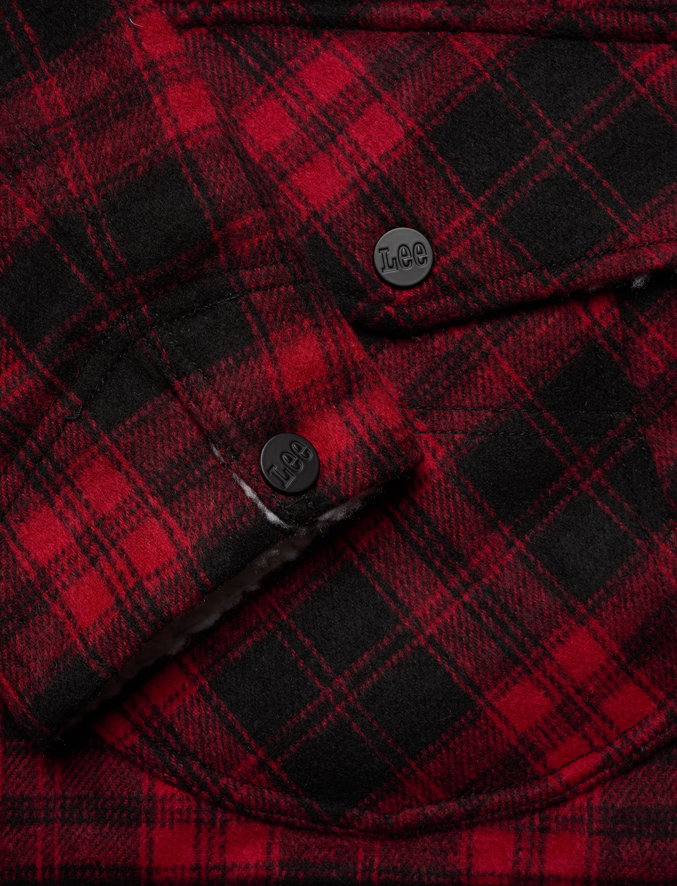 Lee Jeans - WOOL LOCO SHERPA - warp red - 3