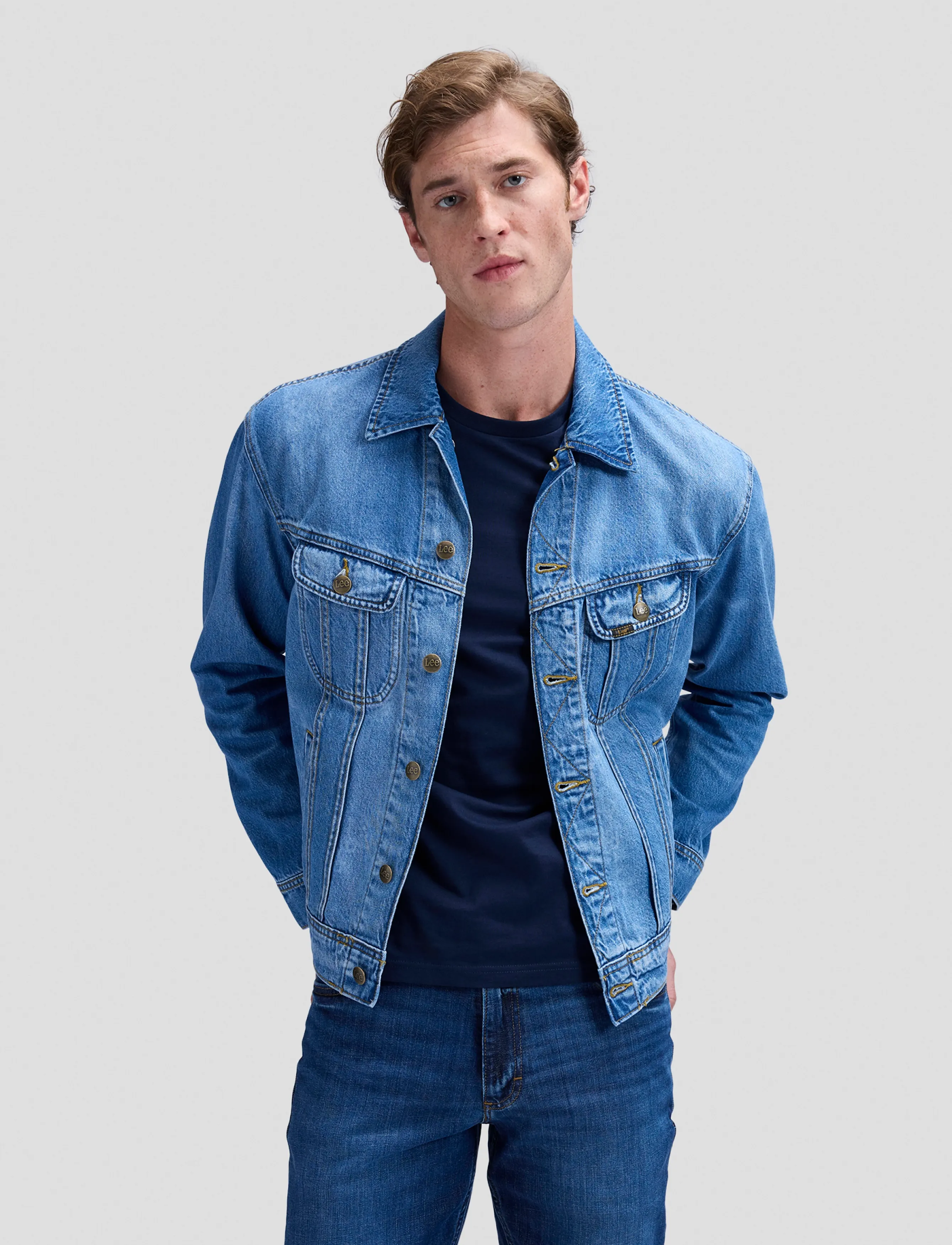 Lee Jeans RELAXED RIDER JACKET - Üleriided - SANDSTORM / blue