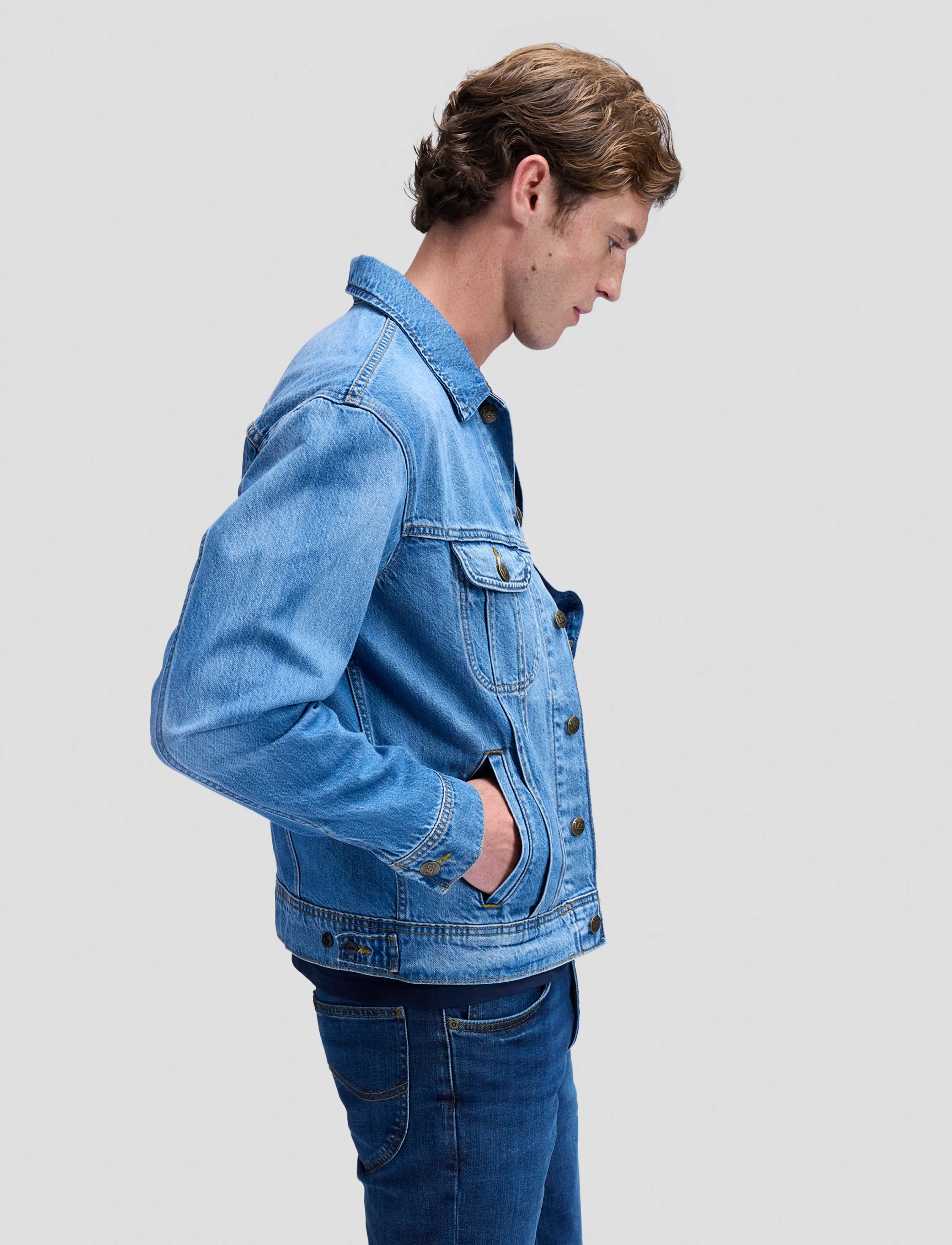 Lee Jeans - RELAXED RIDER JACKET - voodrita teksatagid - sandstorm - 5