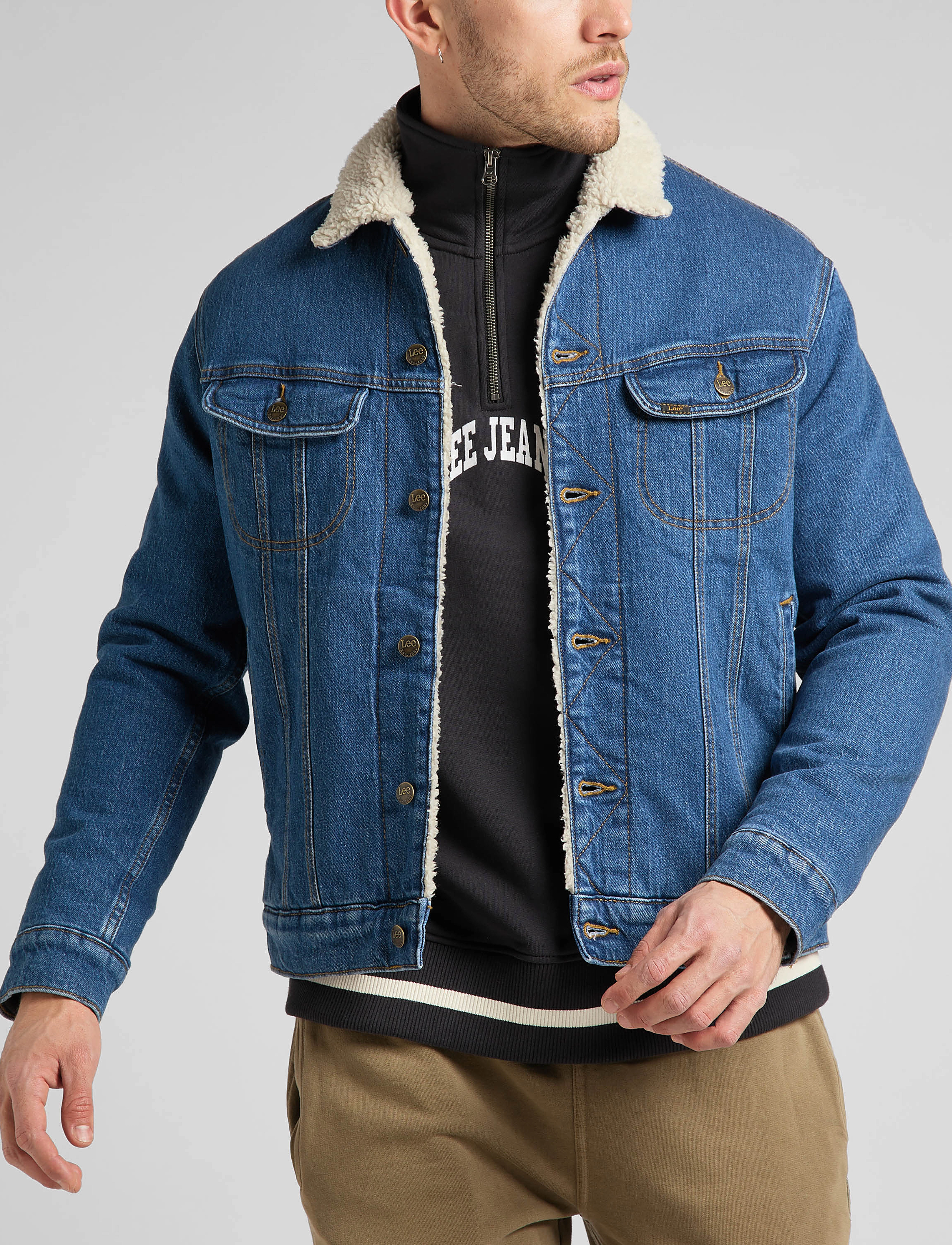 Lee Jeans - SHERPA JACKET - azure - 2