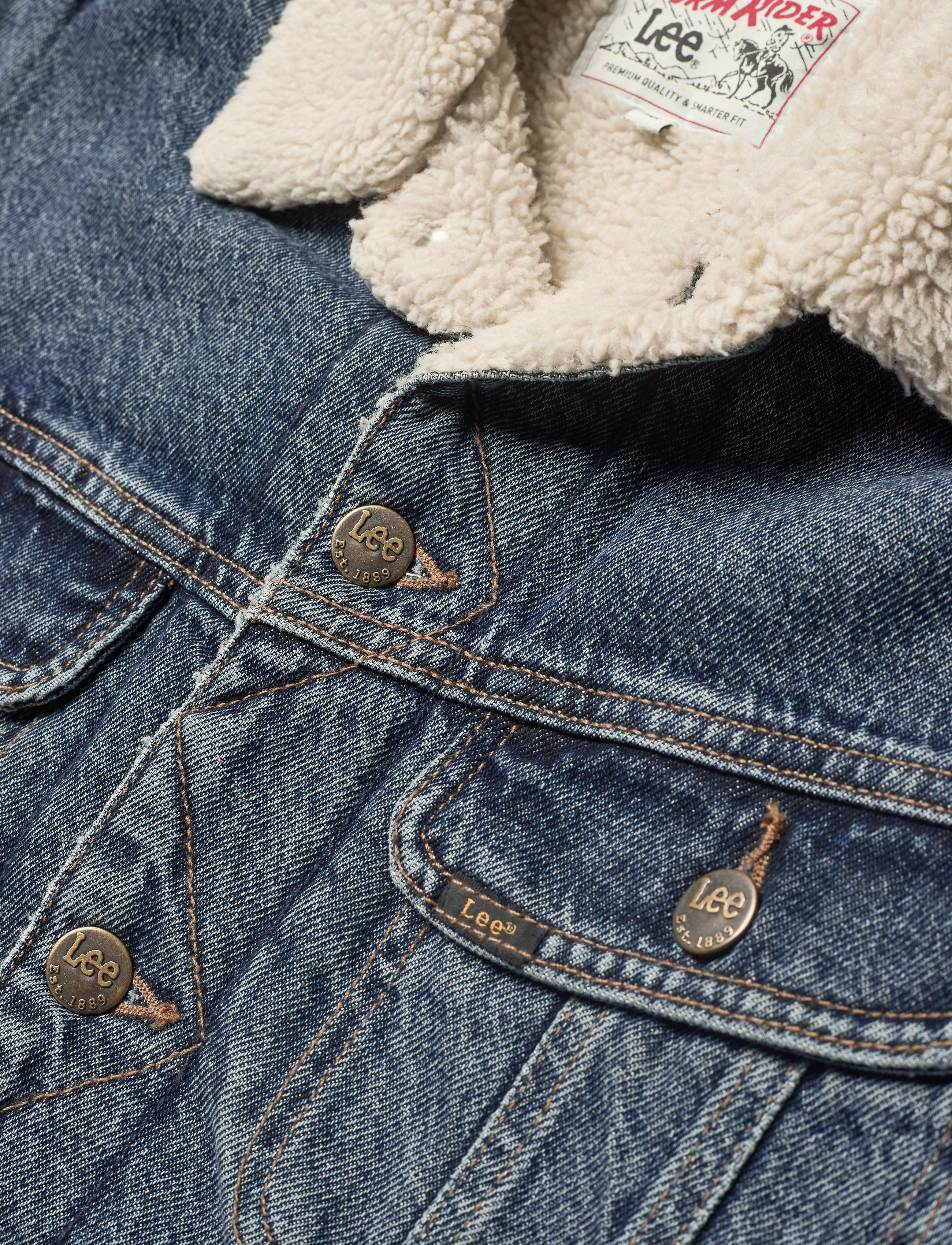 Lee Jeans - SHERPA JACKET - dark stone - 2