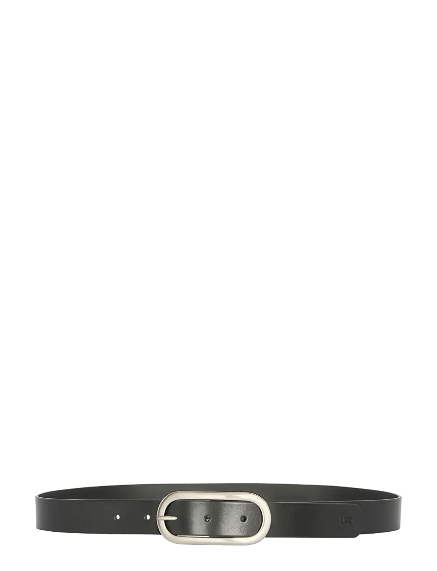 Lee Jeans - OVAL BUCKLE BELT - läderskärp - black - 1