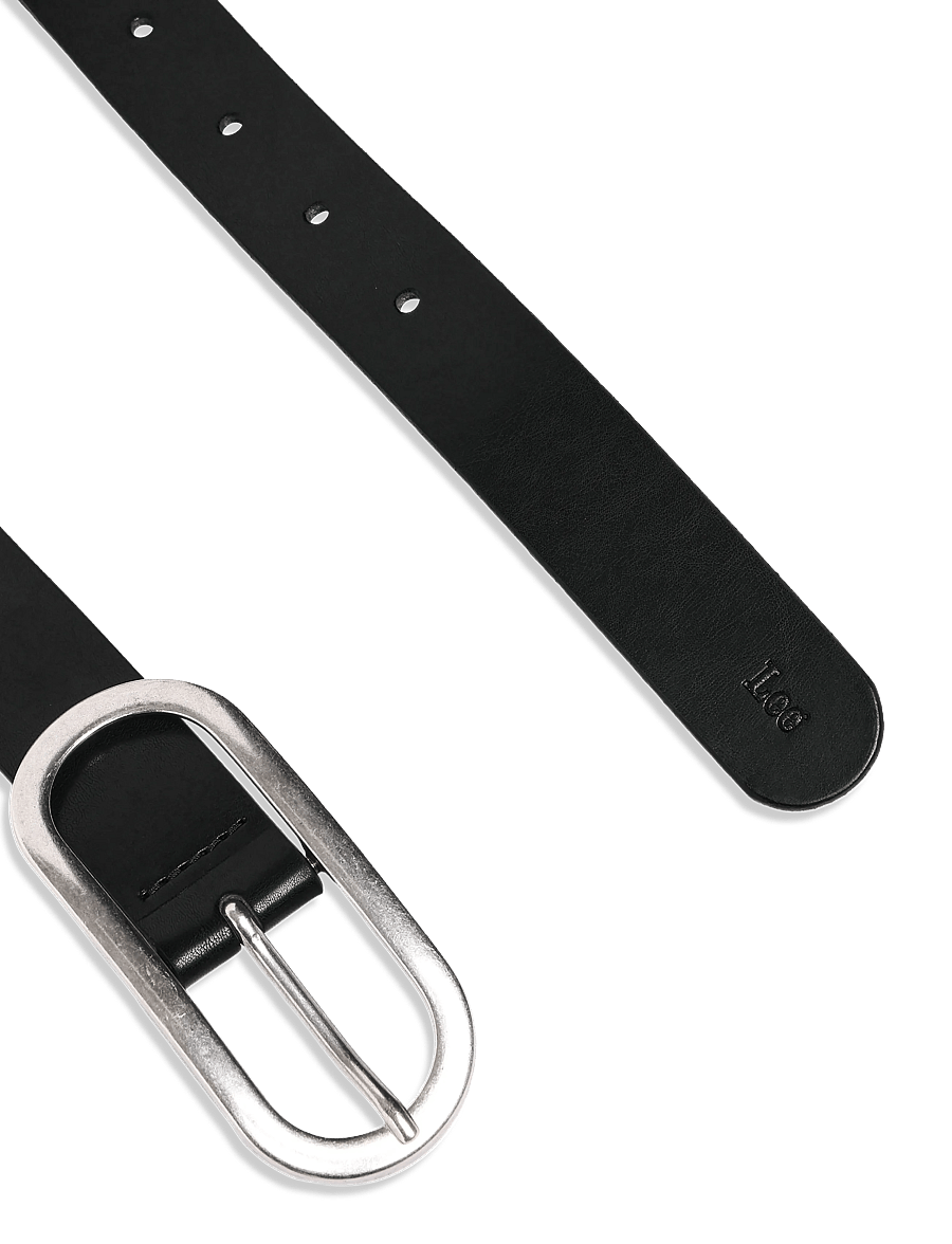 Lee Jeans - OVAL BUCKLE BELT - nahkrihmad - black - 2