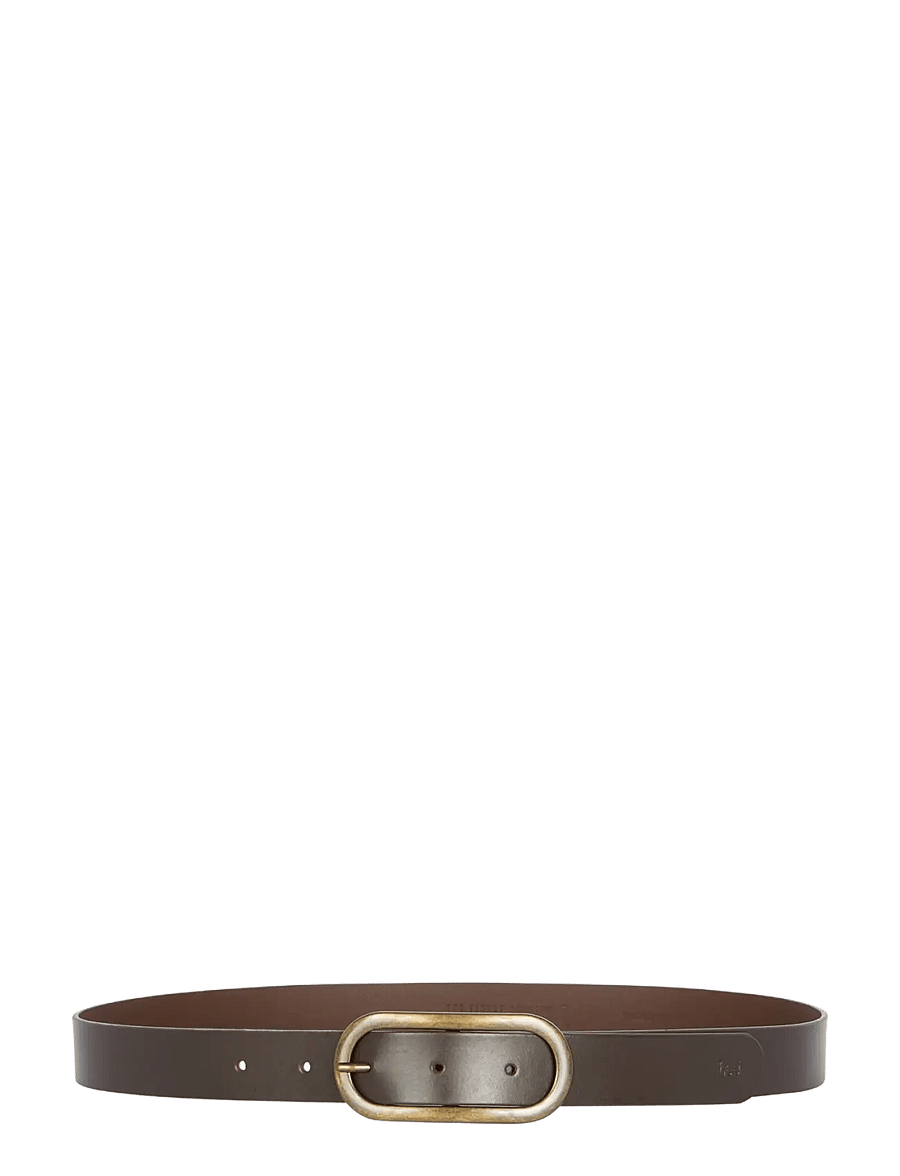 Lee Jeans - OVAL BUCKLE BELT - leather belts - dark brown - 1