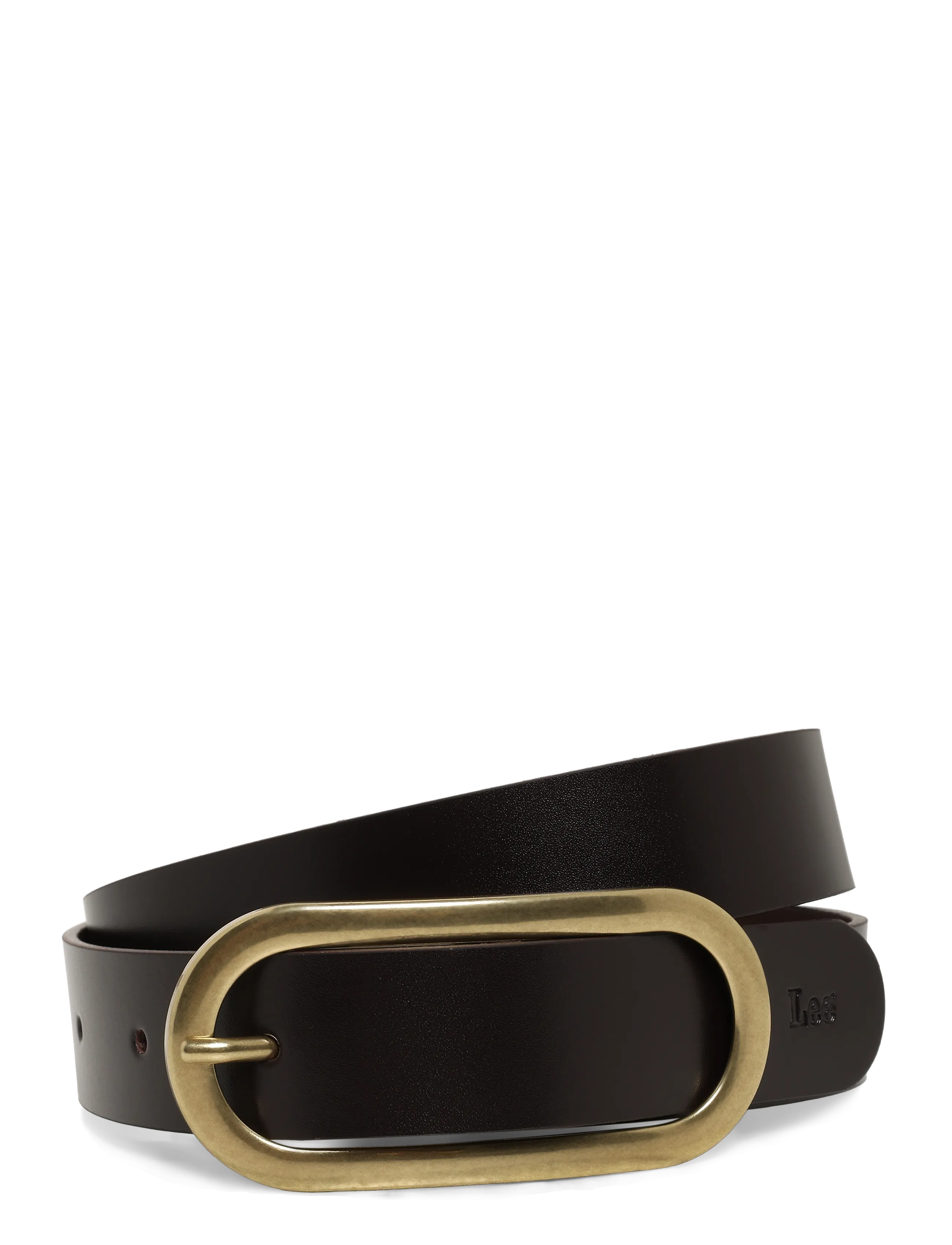 Lee Jeans - OVAL BUCKLE BELT - ledergürtel - dark brown - 1