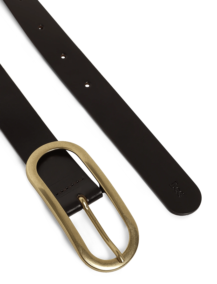 Lee Jeans - OVAL BUCKLE BELT - ledergürtel - dark brown - 2