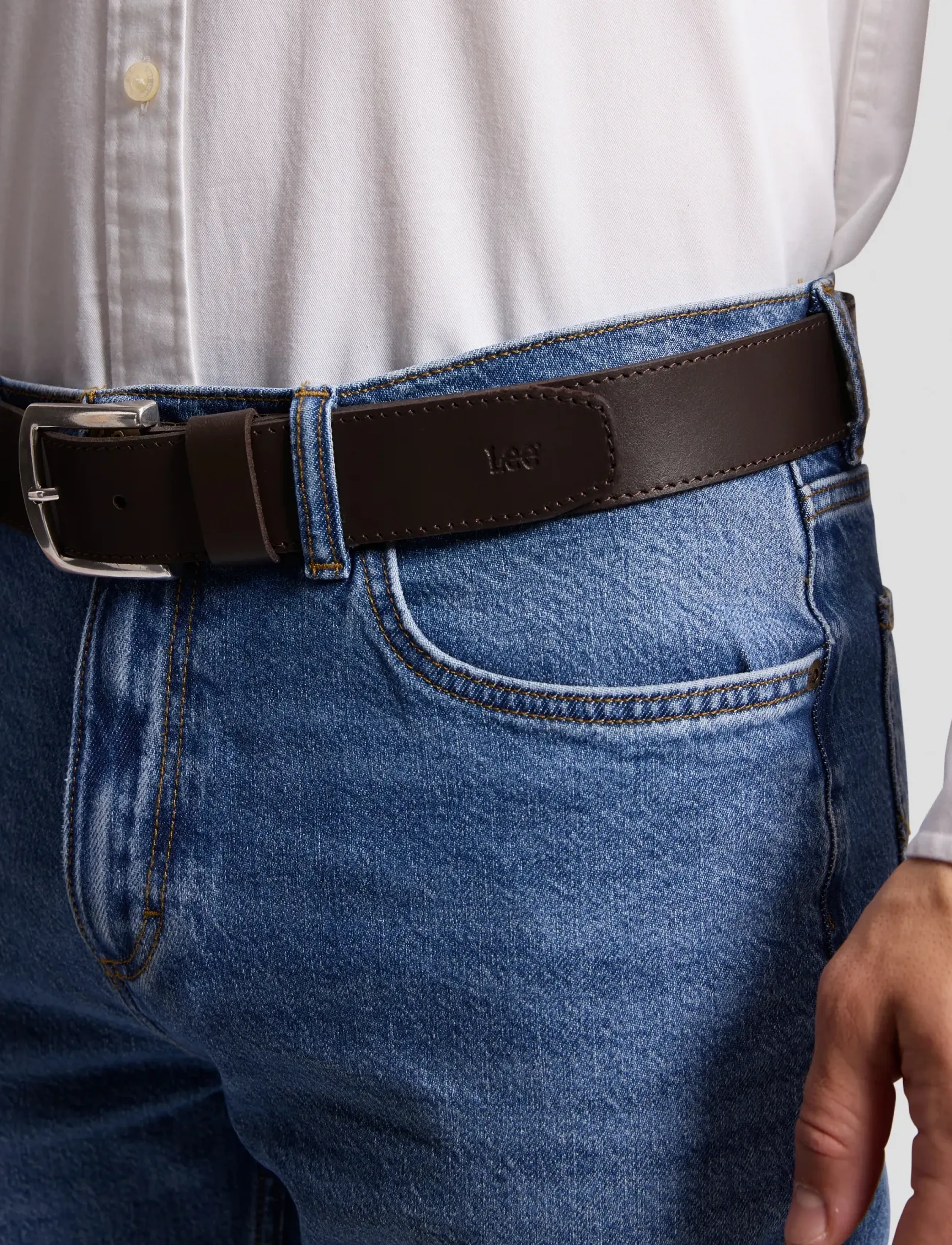 Lee Jeans - BELT - klassische gürtel - dark brown - 2