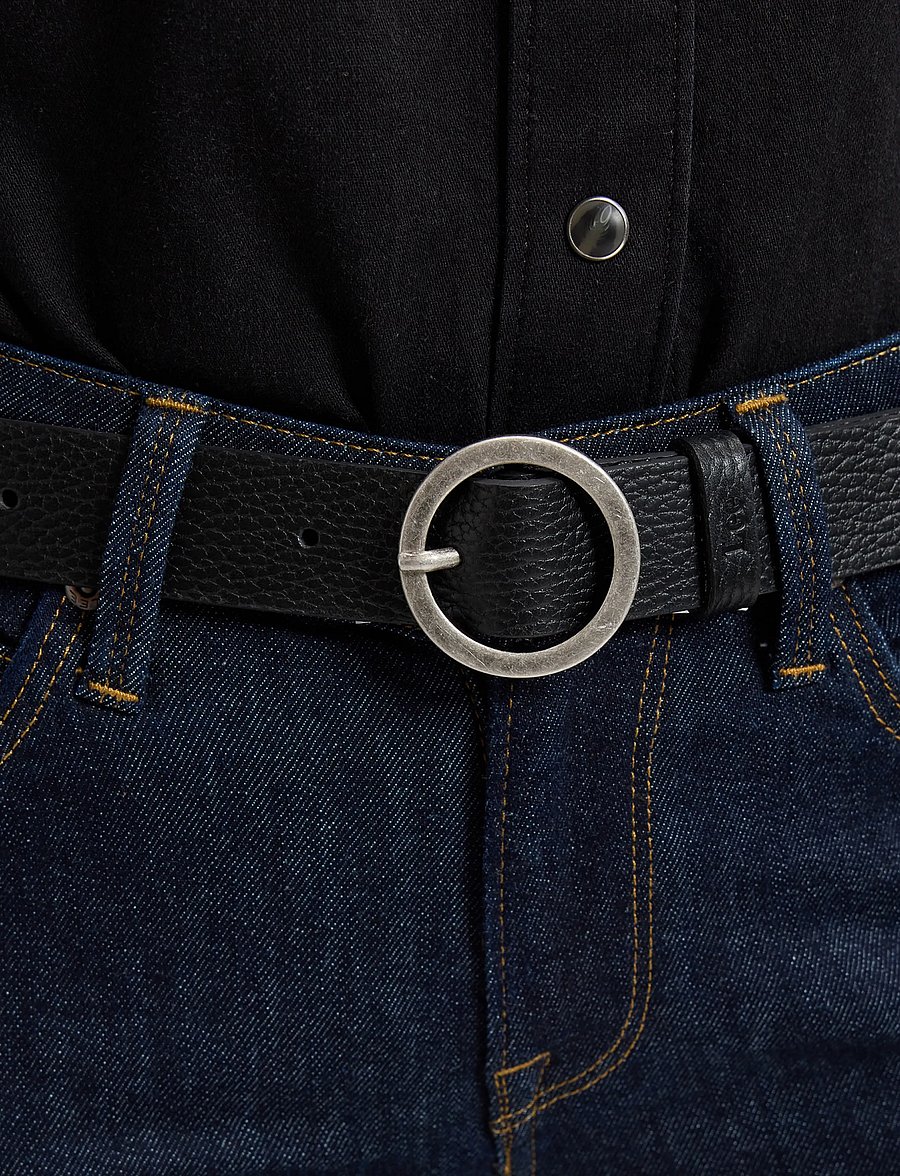Lee Jeans - CIRCLE BUCKLE BELT - vabaajavööd - black - 2