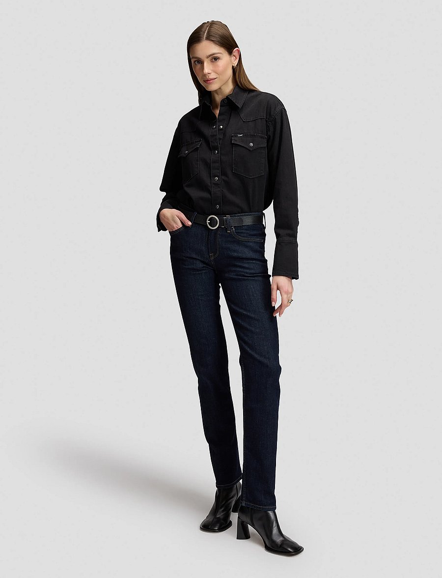 Lee Jeans - CIRCLE BUCKLE BELT - vabaajavööd - black - 3