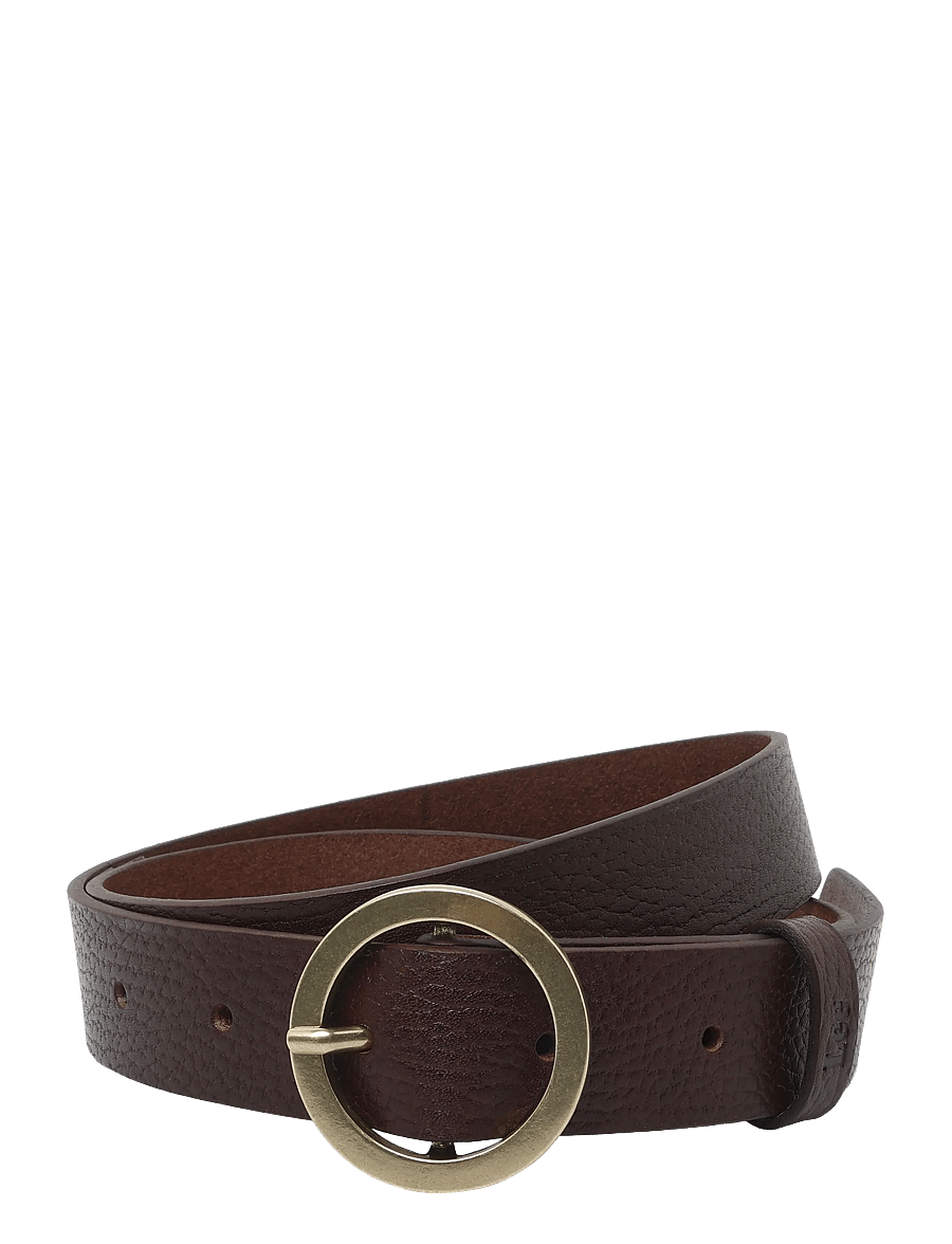 Lee Jeans - CIRCLE BUCKLE BELT - läderskärp - dark brown - 1