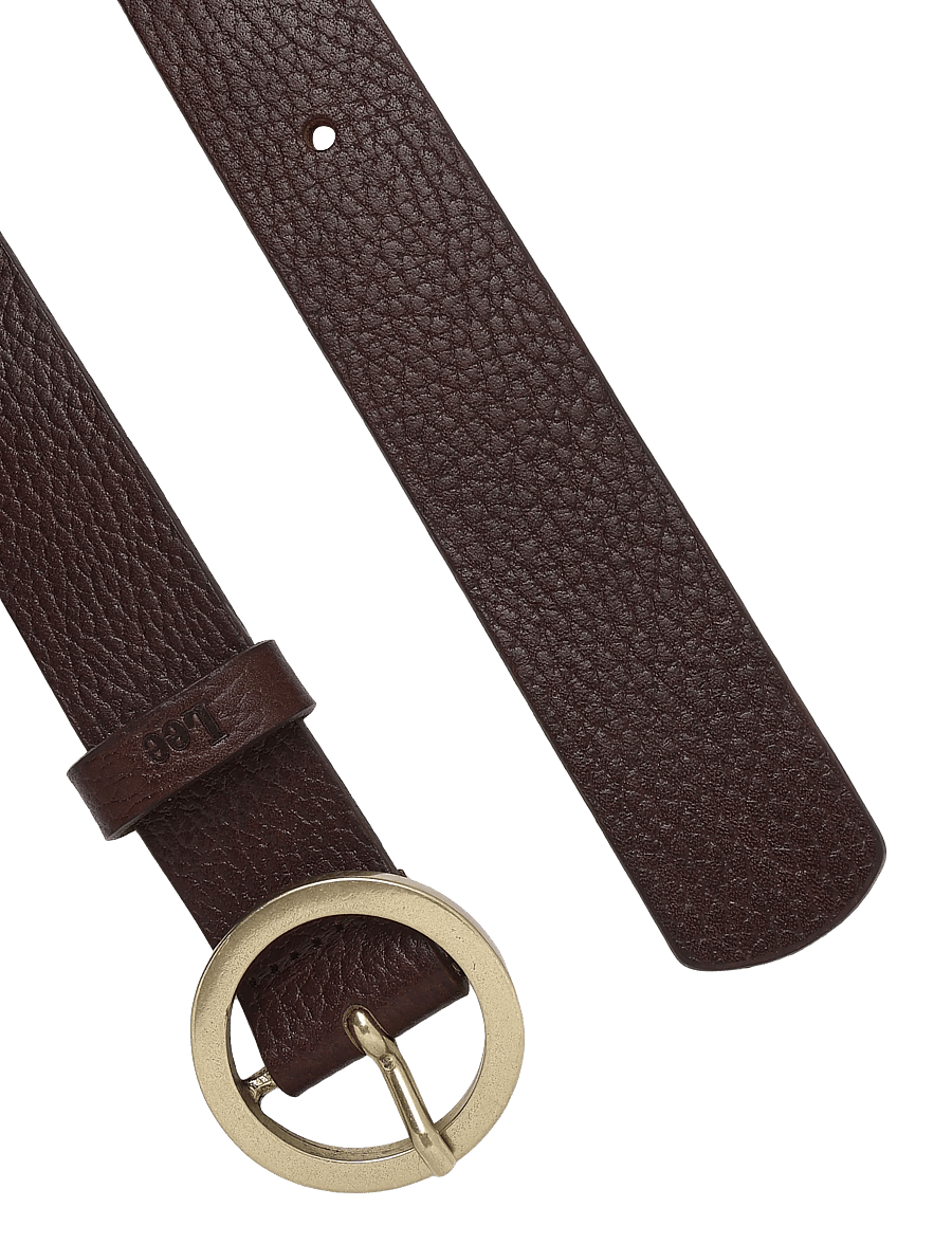 Lee Jeans - CIRCLE BUCKLE BELT - läderskärp - dark brown - 2