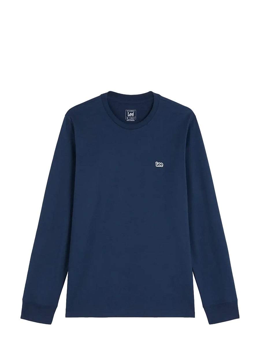 Lee Jeans - LS PATCH LOGO TEE - long-sleeved t-shirts - dress blues - 1