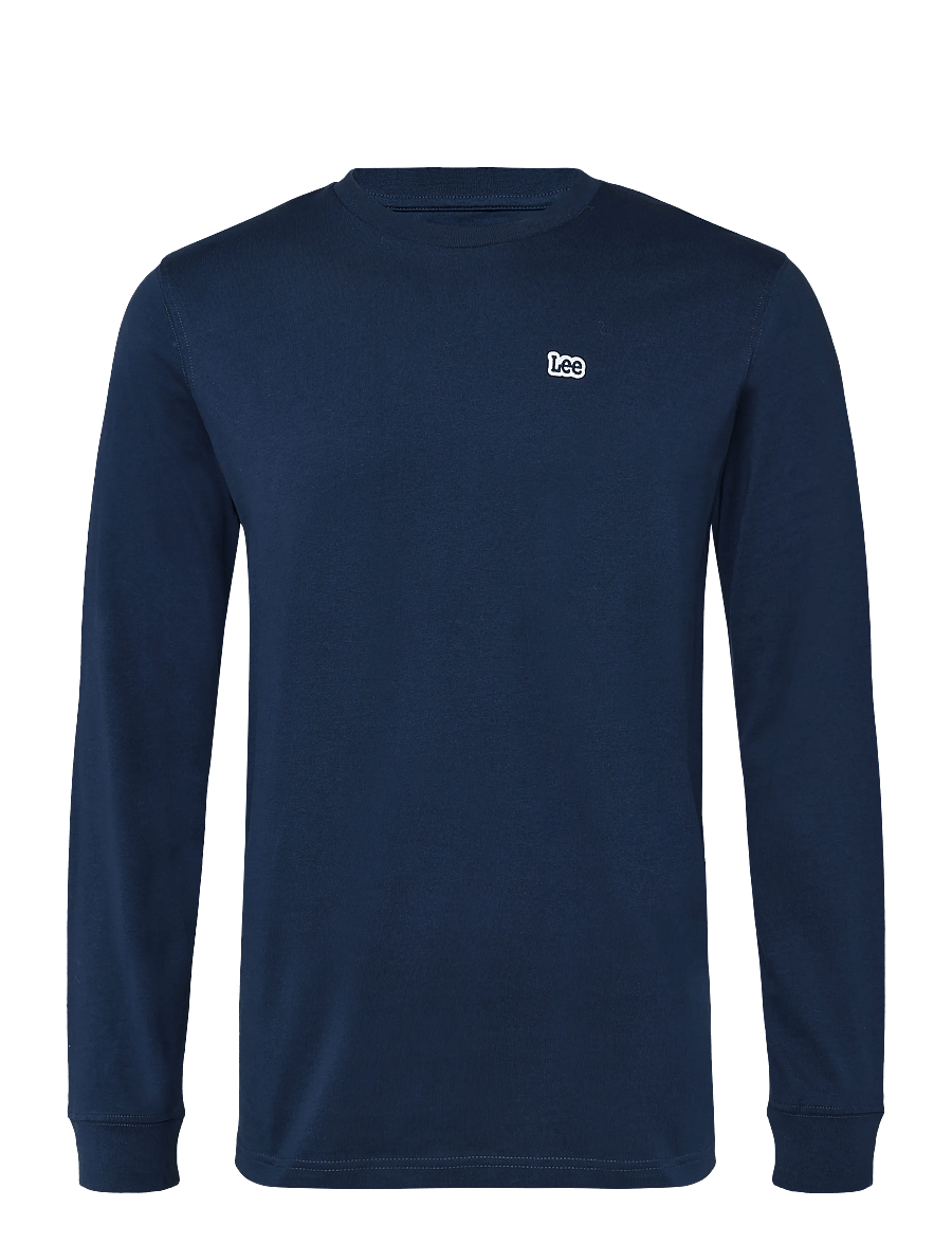 Lee Jeans - LS PATCH LOGO TEE - langärmelige t-shirts - dress blues - 1
