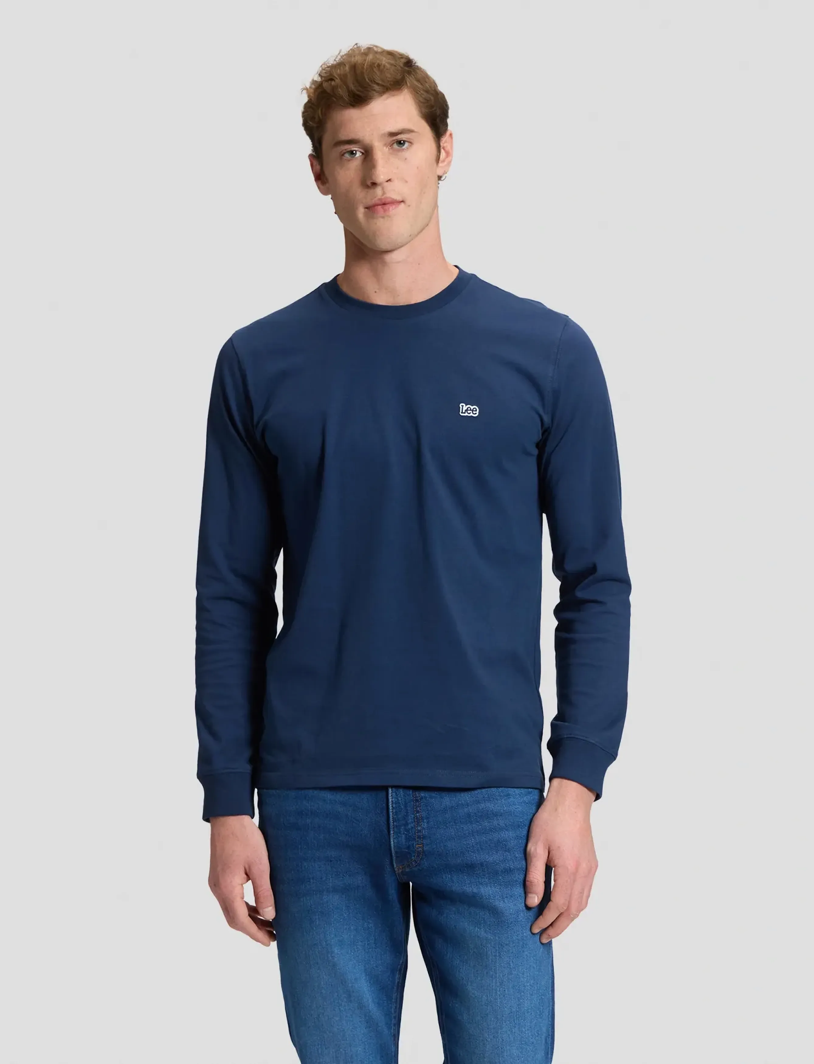 Lee Jeans LS PATCH LOGO TEE - T-särgid - DRESS BLUES / navy