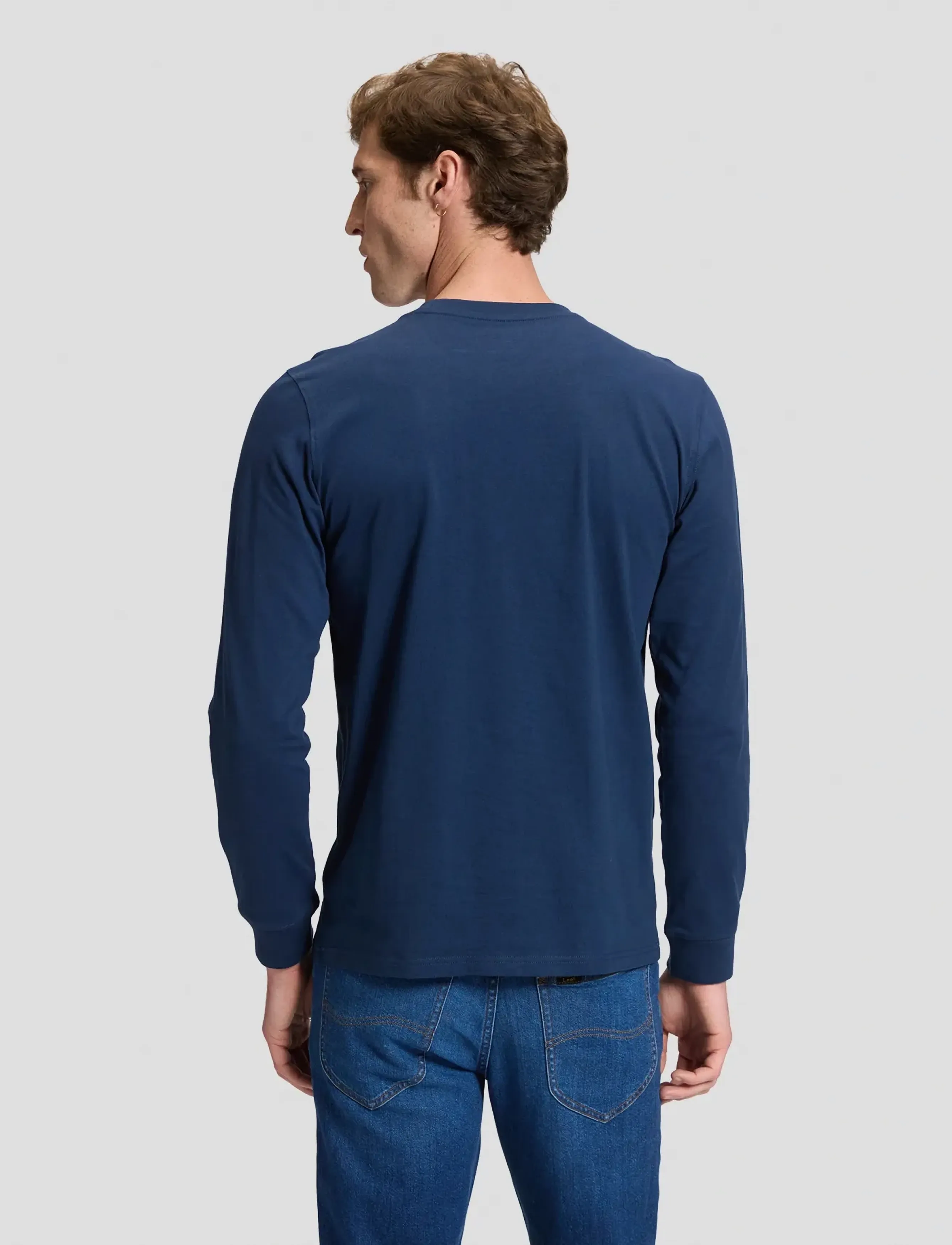 Lee Jeans - LS PATCH LOGO TEE - pikkade varrukatega t-särgid - dress blues - 2