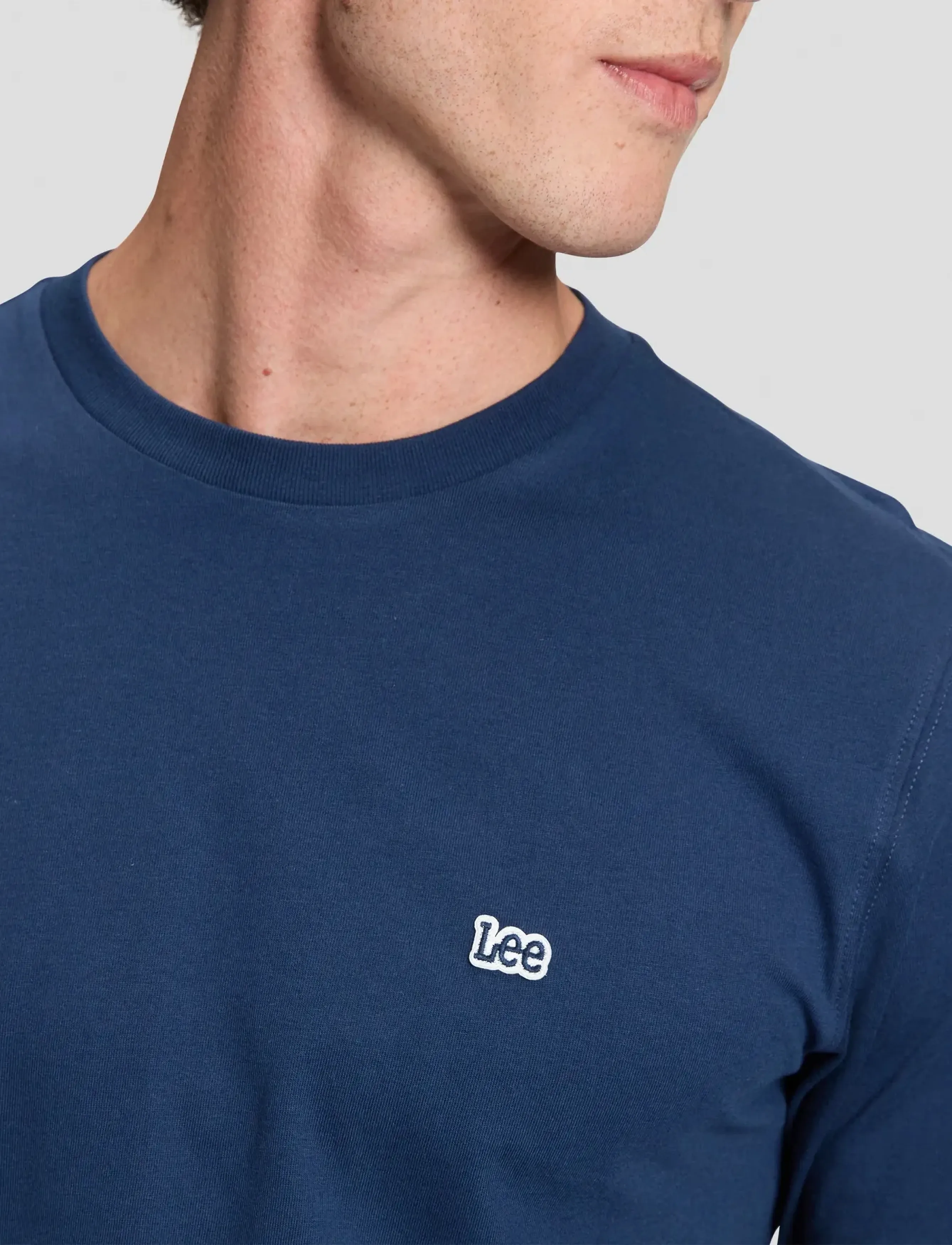 Lee Jeans - LS PATCH LOGO TEE - pikkade varrukatega t-särgid - dress blues - 5