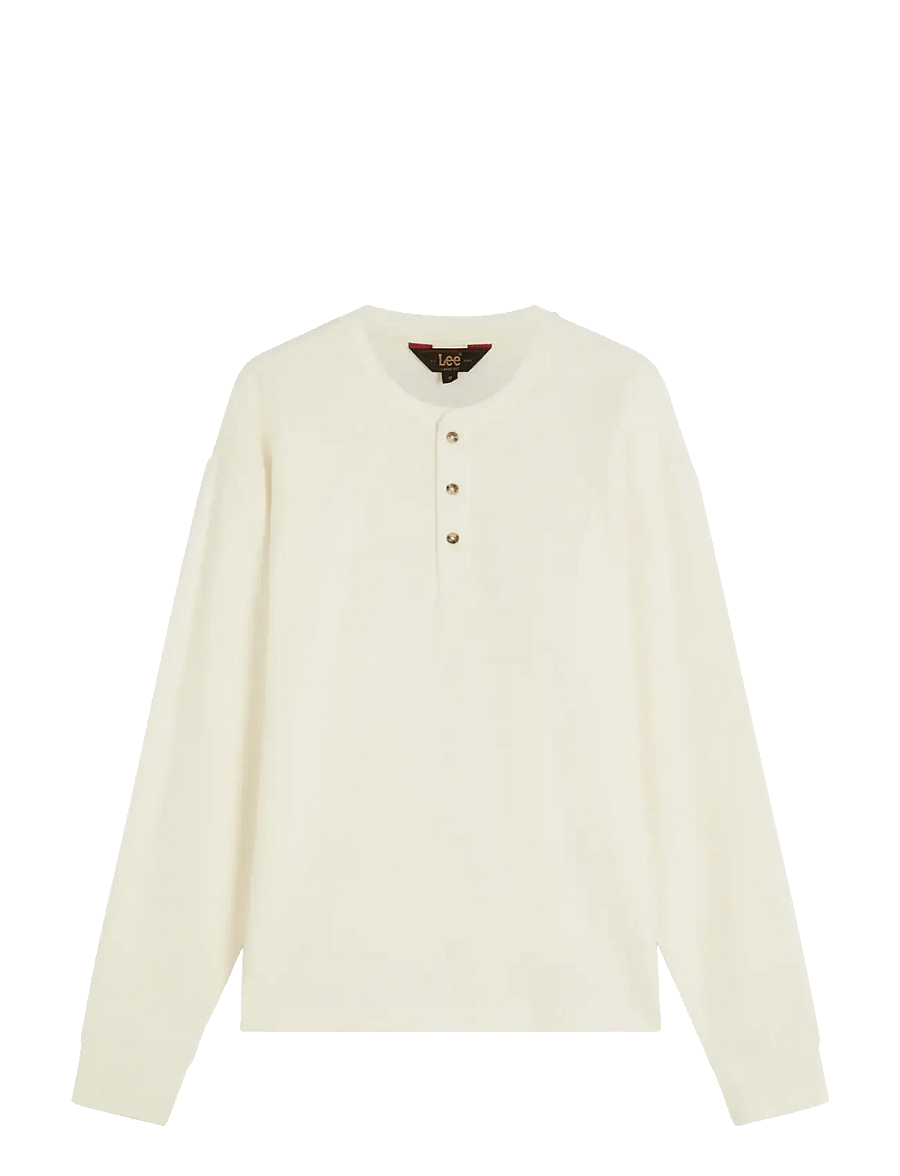 Lee Jeans - LS HENLEY - pikkade varrukatega t-särgid - ecru - 1