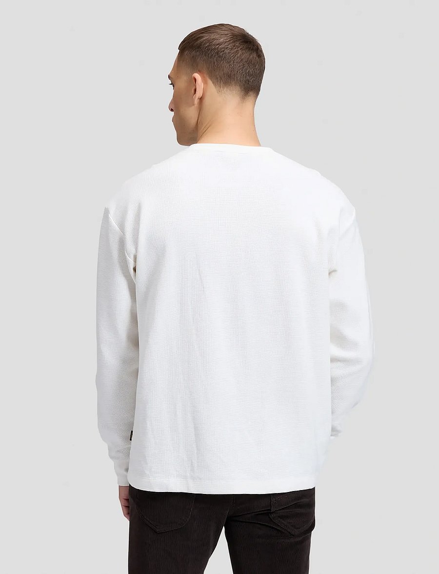 Lee Jeans - LS HENLEY - pikkade varrukatega t-särgid - ecru - 2