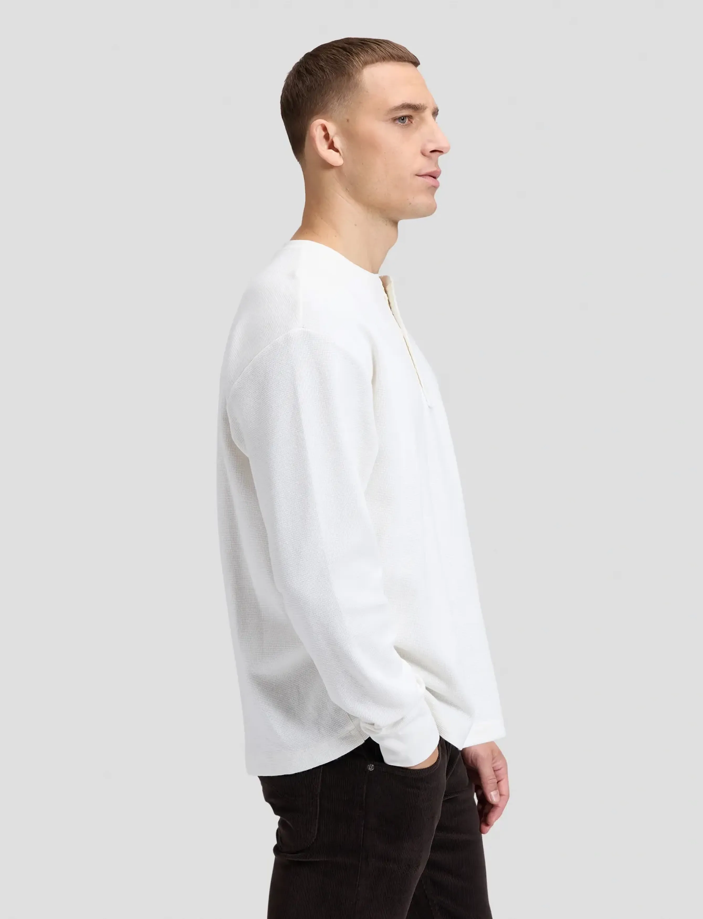 Lee Jeans - LS HENLEY - pikkade varrukatega t-särgid - ecru - 4
