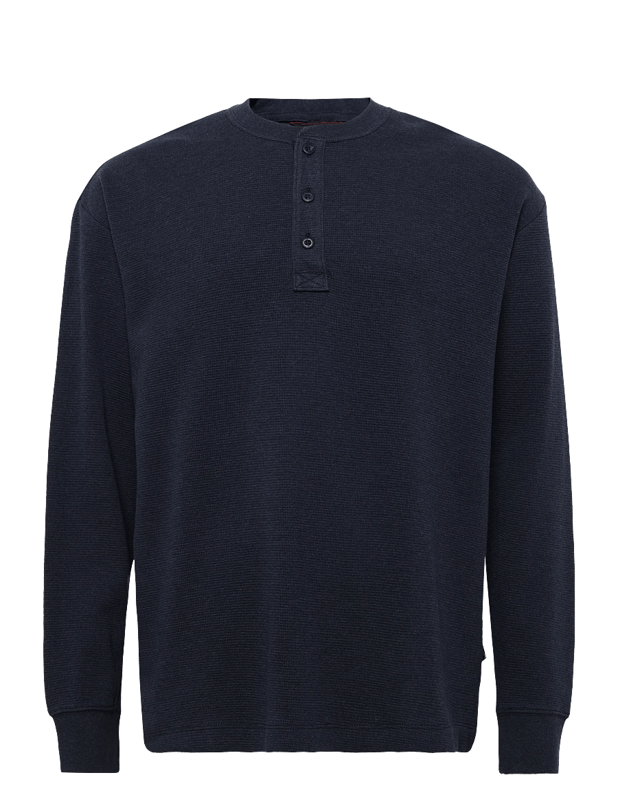 Lee Jeans - LS HENLEY - langärmelige t-shirts - indigo heather - 1
