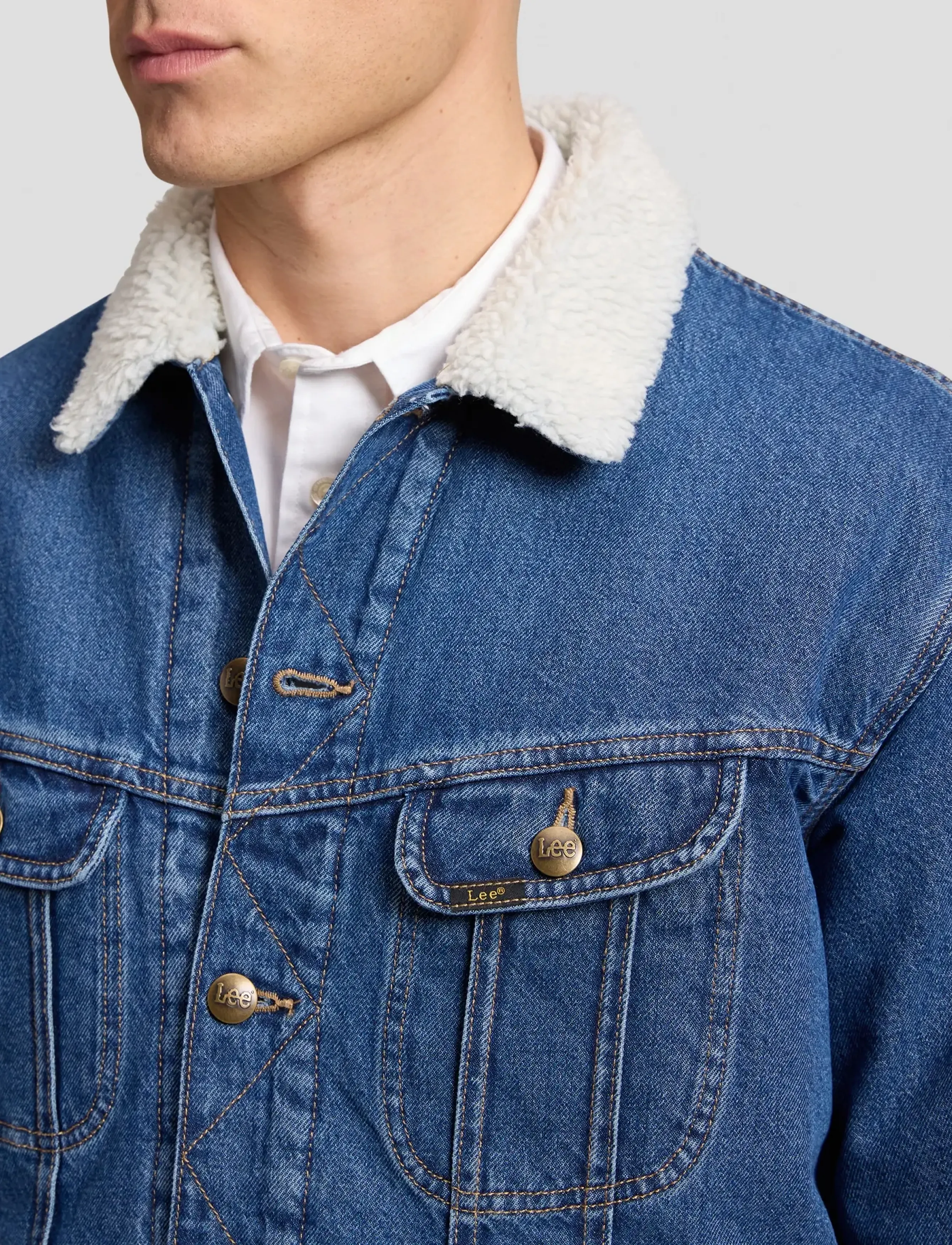 Lee Jeans - SHERPA JACKET - denim jackets - nyal - 5