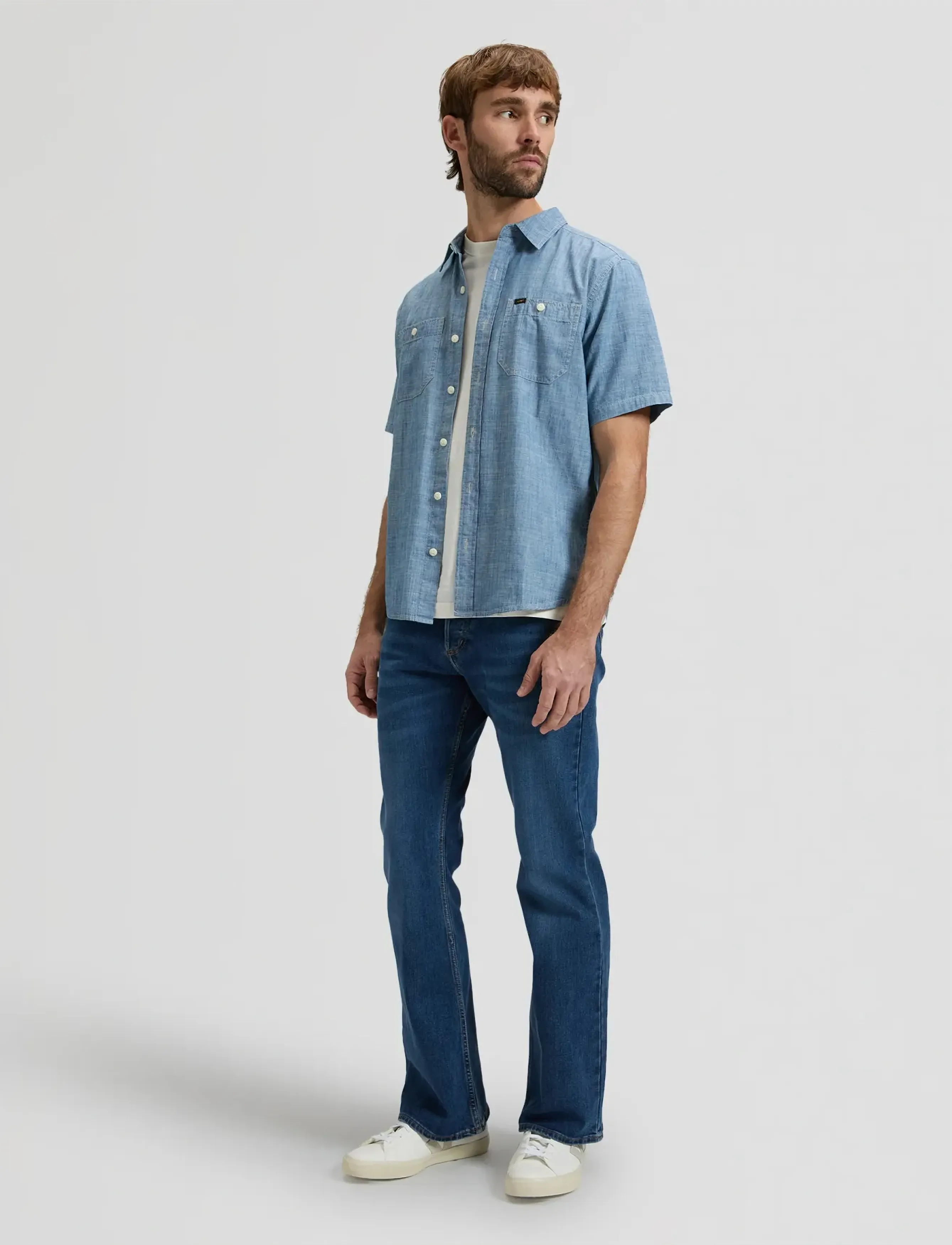 Lee Jeans - SS UTILITY WORKSHIRT - marškiniai trumpomis rankovėmis - light chambray - 3