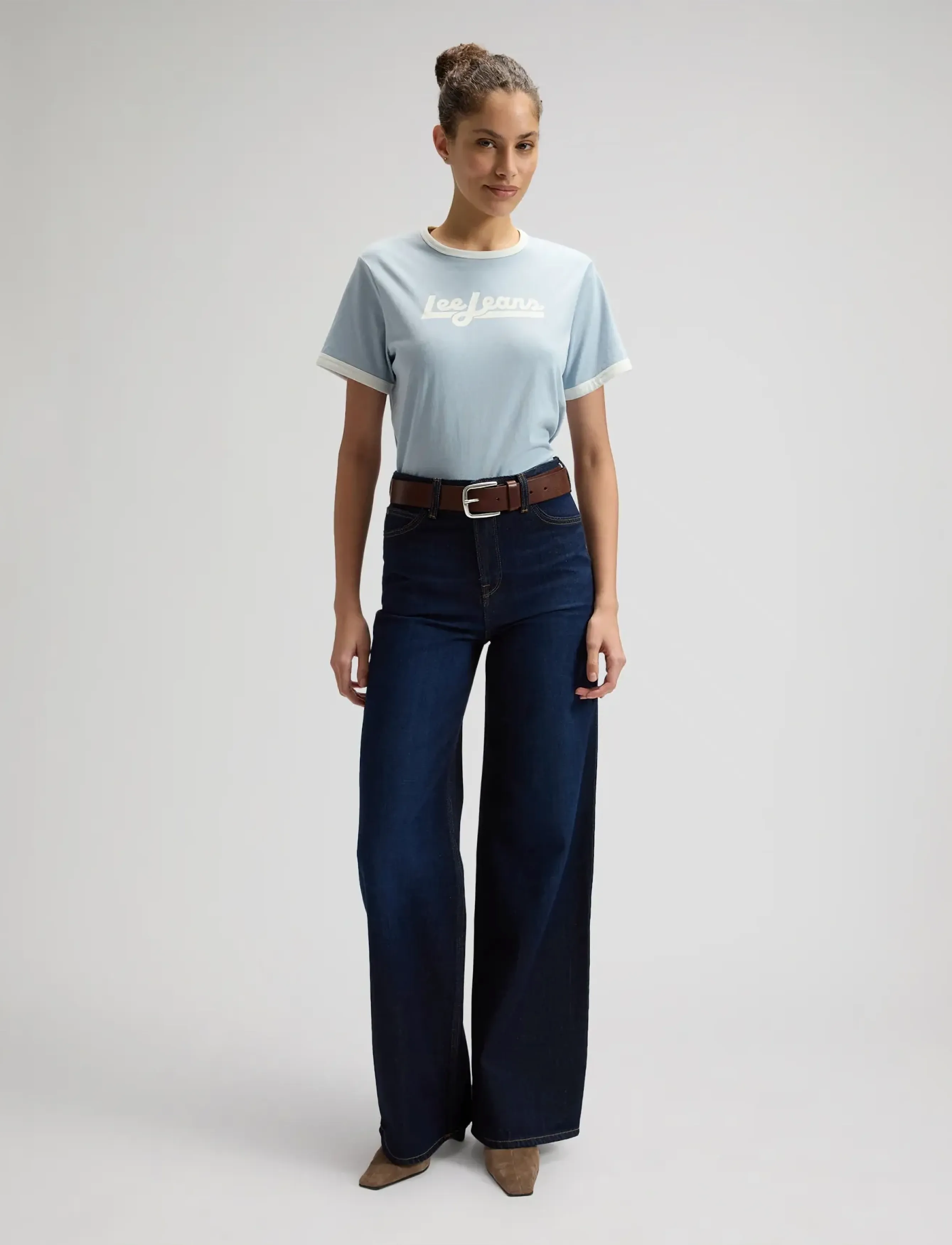Lee Jeans - RINGER TEE - kortærmede skjorter - concrete gray - 3